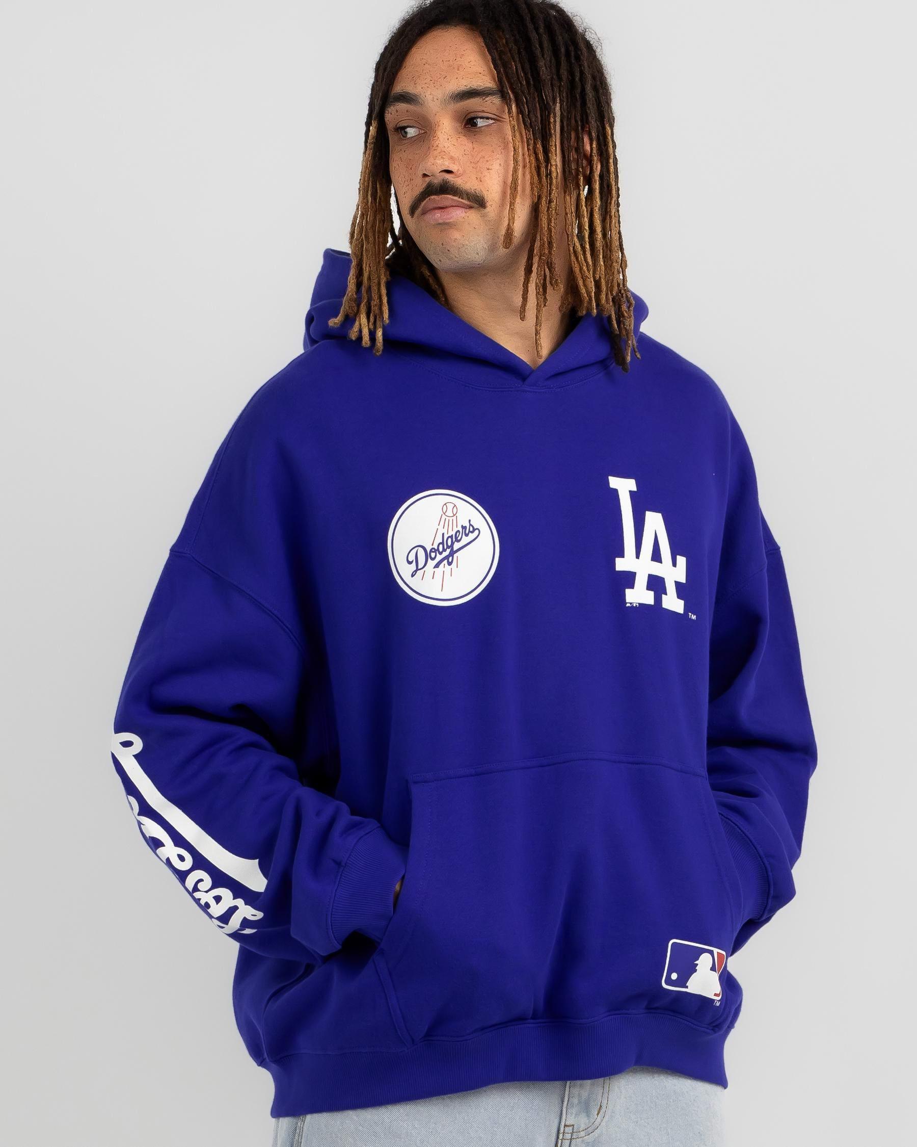Majestic Athletic Jumpers Los Angeles Dodgers Majestic MLB City Crest Oversize Hoodie Jumper - Blue