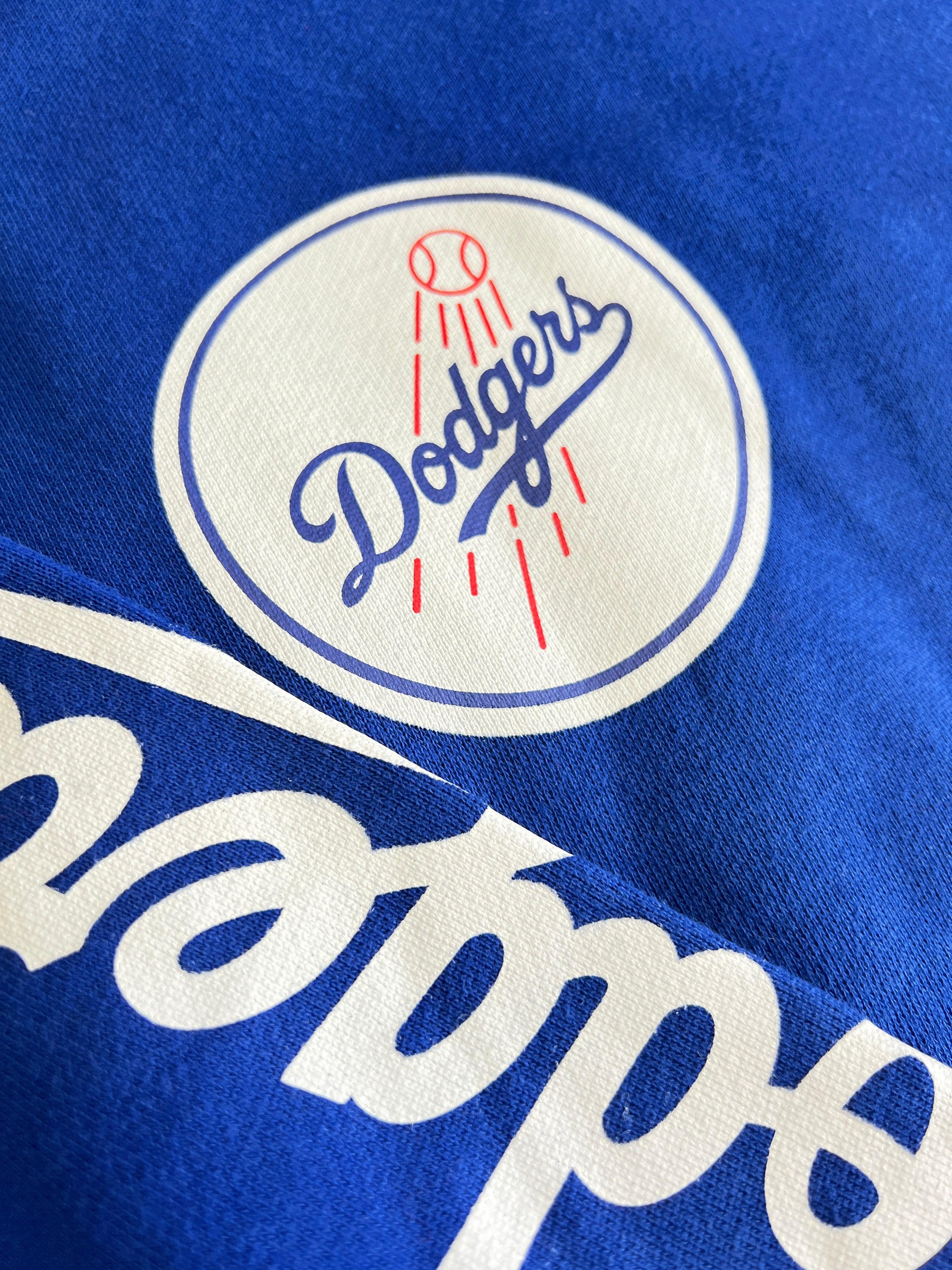 Majestic Athletic Jumpers Los Angeles Dodgers Majestic MLB City Crest Oversize Hoodie Jumper - Blue