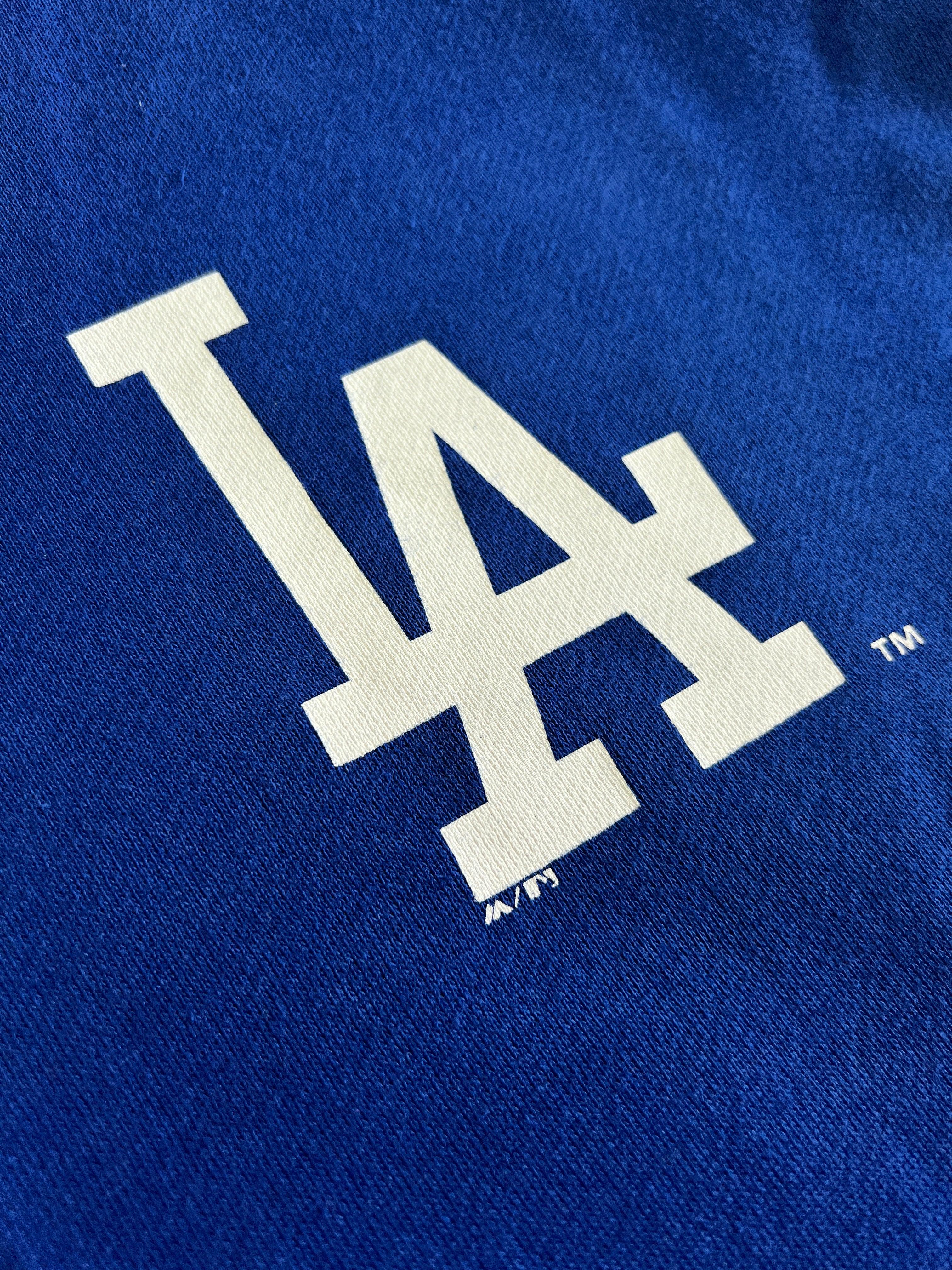 Majestic Athletic Jumpers Los Angeles Dodgers Majestic MLB City Crest Oversize Hoodie Jumper - Blue