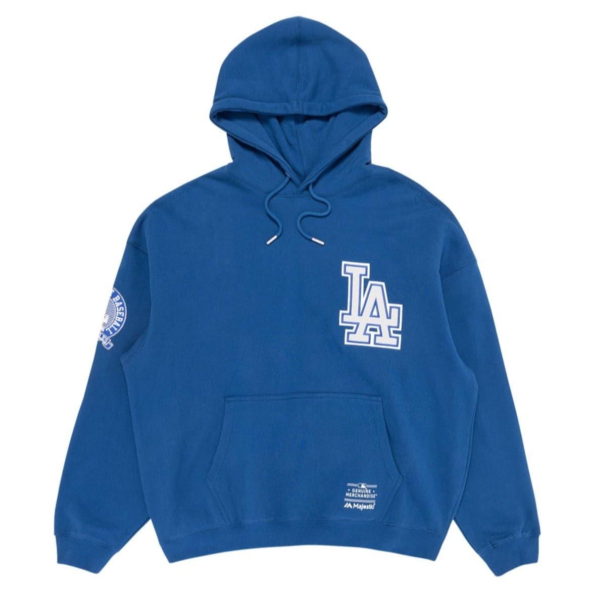 Majestic Athletic Jumpers Los Angeles Dodgers MLB V Ath Vintage Hoodie Jumper - Faded Blue