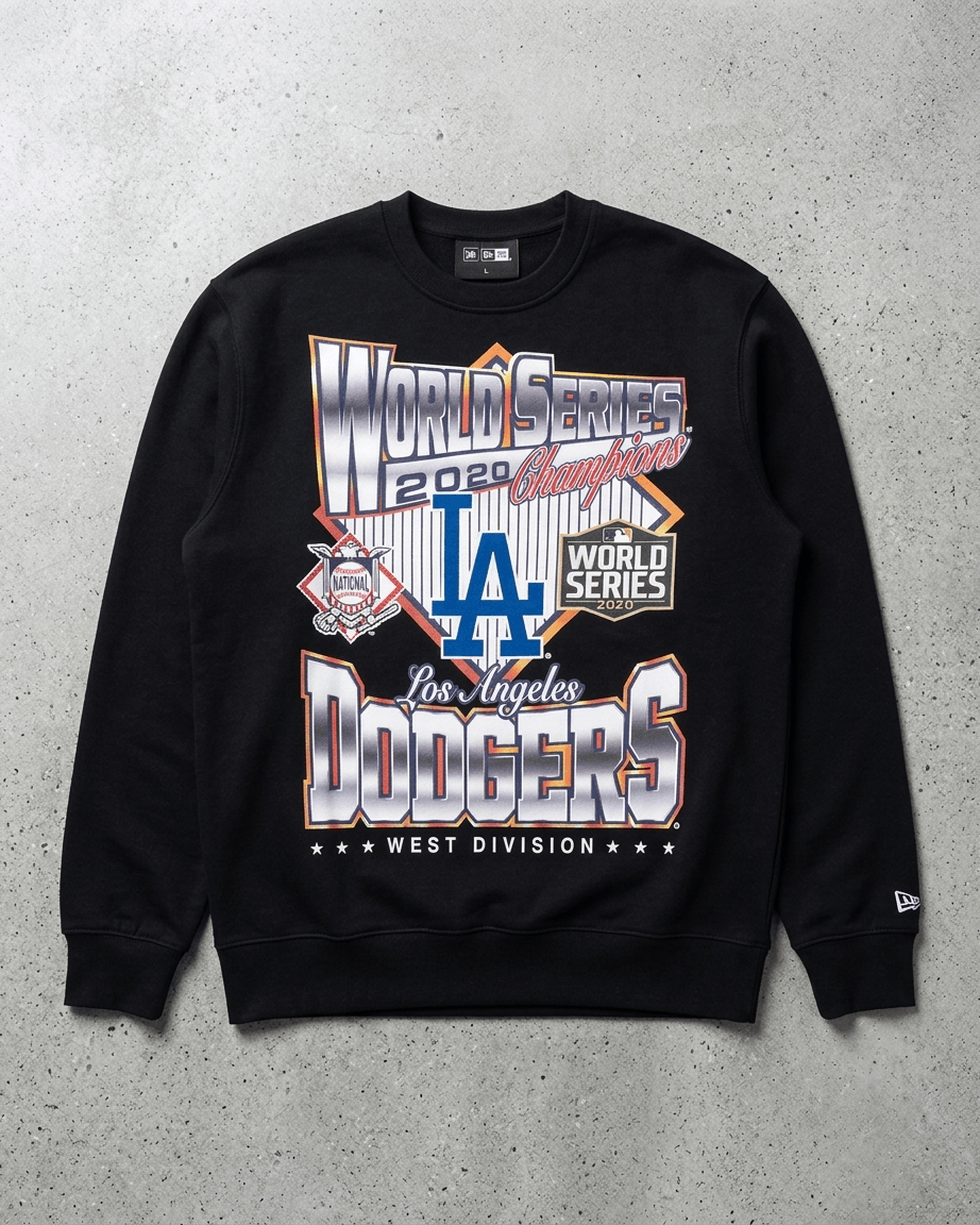 New Era Jumpers Los Angeles Dodgers New Era MLB 20 Champs Crew Jumper - Black