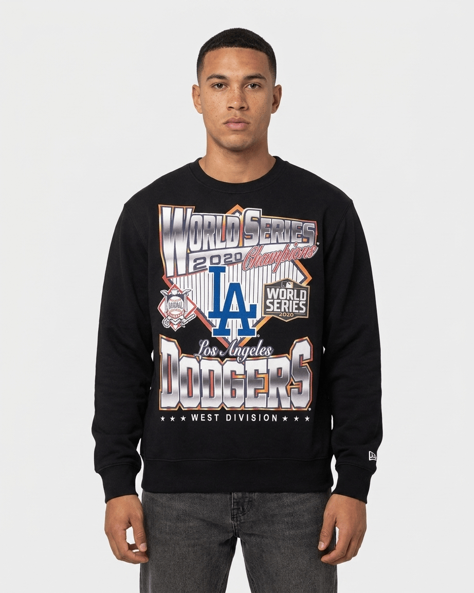 New Era Jumpers Los Angeles Dodgers New Era MLB 20 Champs Crew Jumper - Black