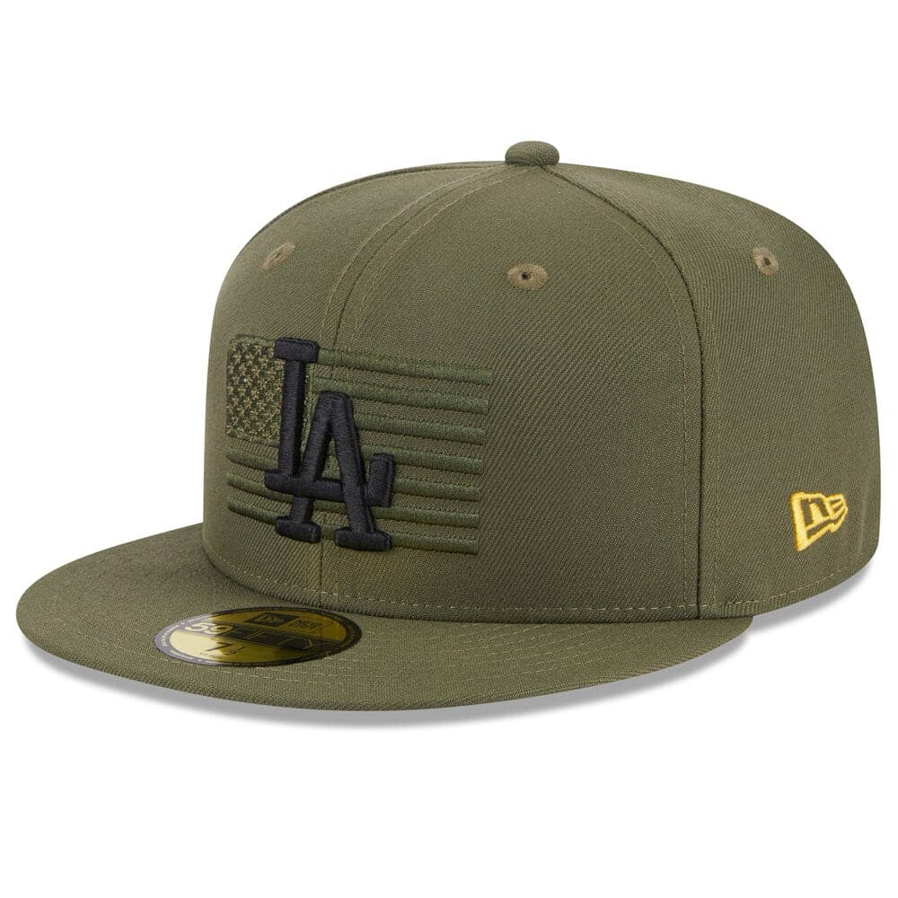New Era Caps Los Angeles Dodgers New Era MLB 2023 Armed Forces 59FIFTY Fitted Hat - Army