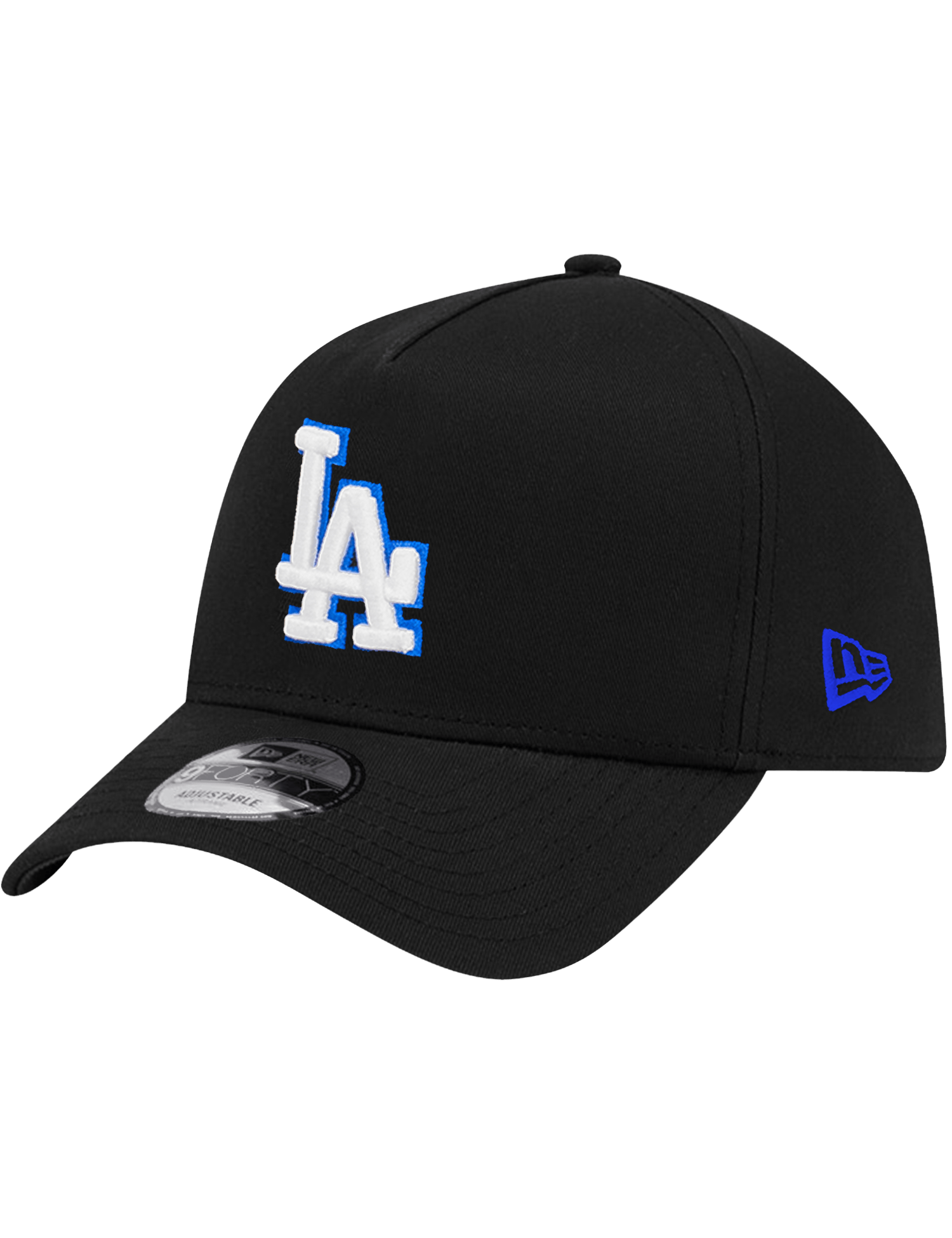 New Era Caps Los Angeles Dodgers New Era MLB 9FORTY Royal Outline A-Frame Snapback Hat - Black