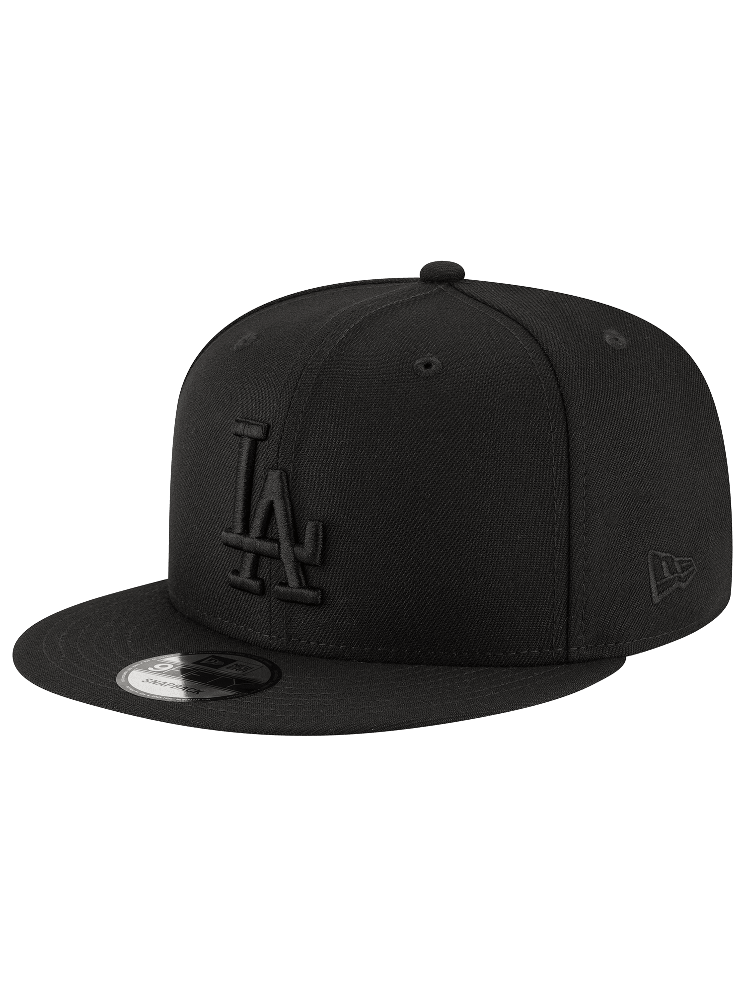 New Era Caps Los Angeles Dodgers New Era MLB Black On Black 9FIFTY Snapback Hat