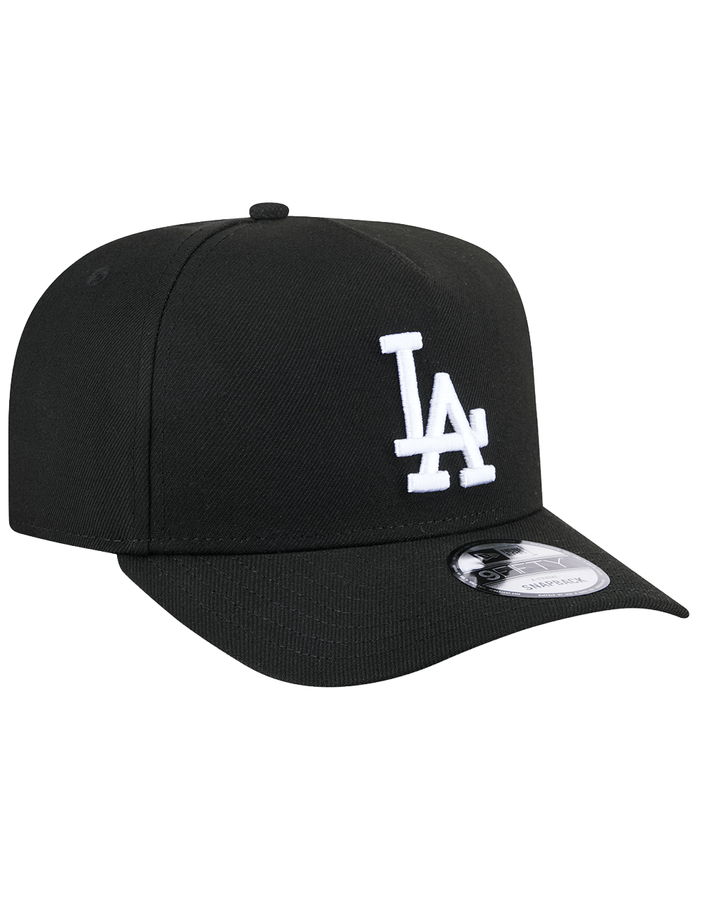 New Era Caps Los Angeles Dodgers New Era MLB Black White 9FIFTY Pre-Curved A-Frame Snapback Hat