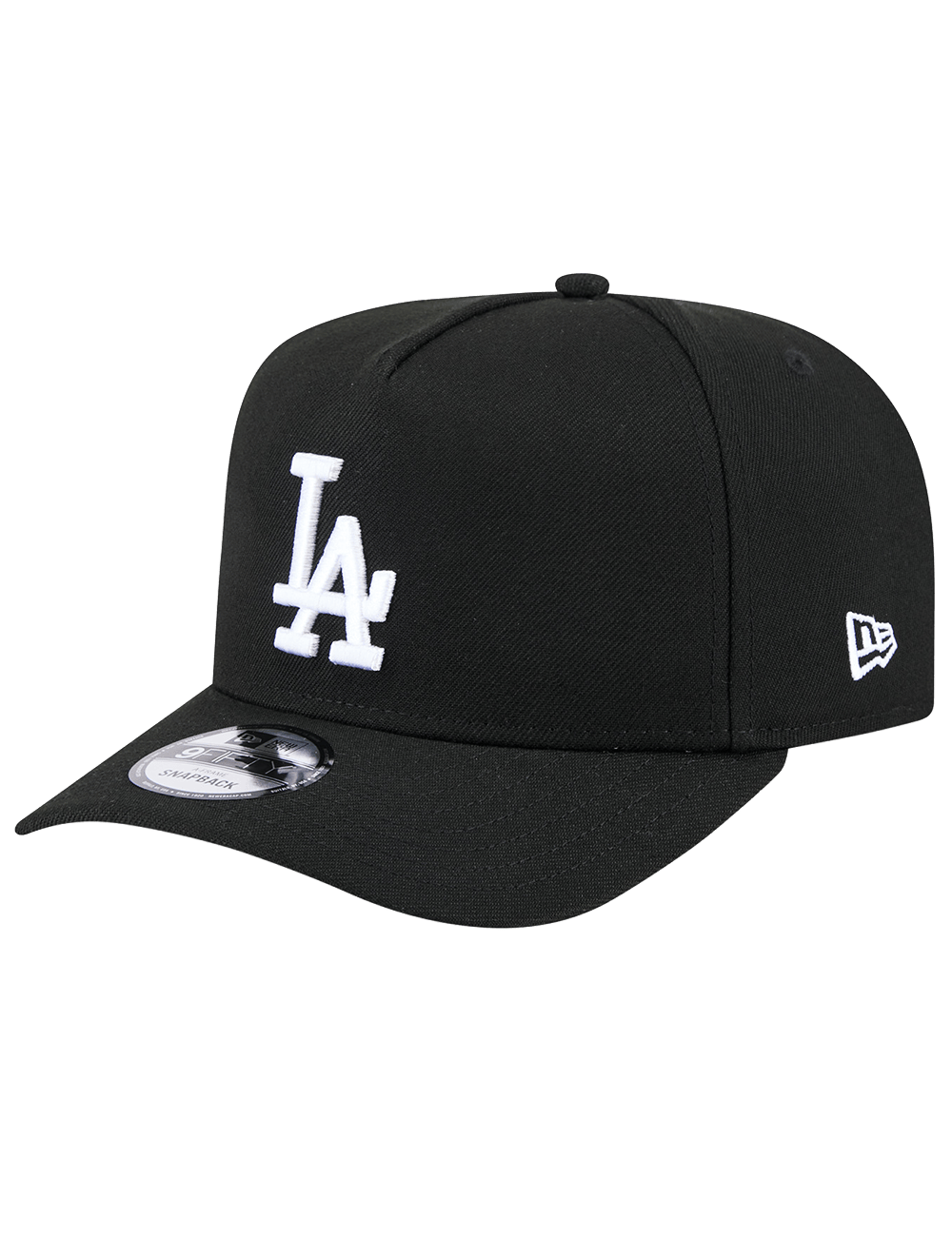 New Era Caps Los Angeles Dodgers New Era MLB Black White 9FIFTY Pre-Curved A-Frame Snapback Hat