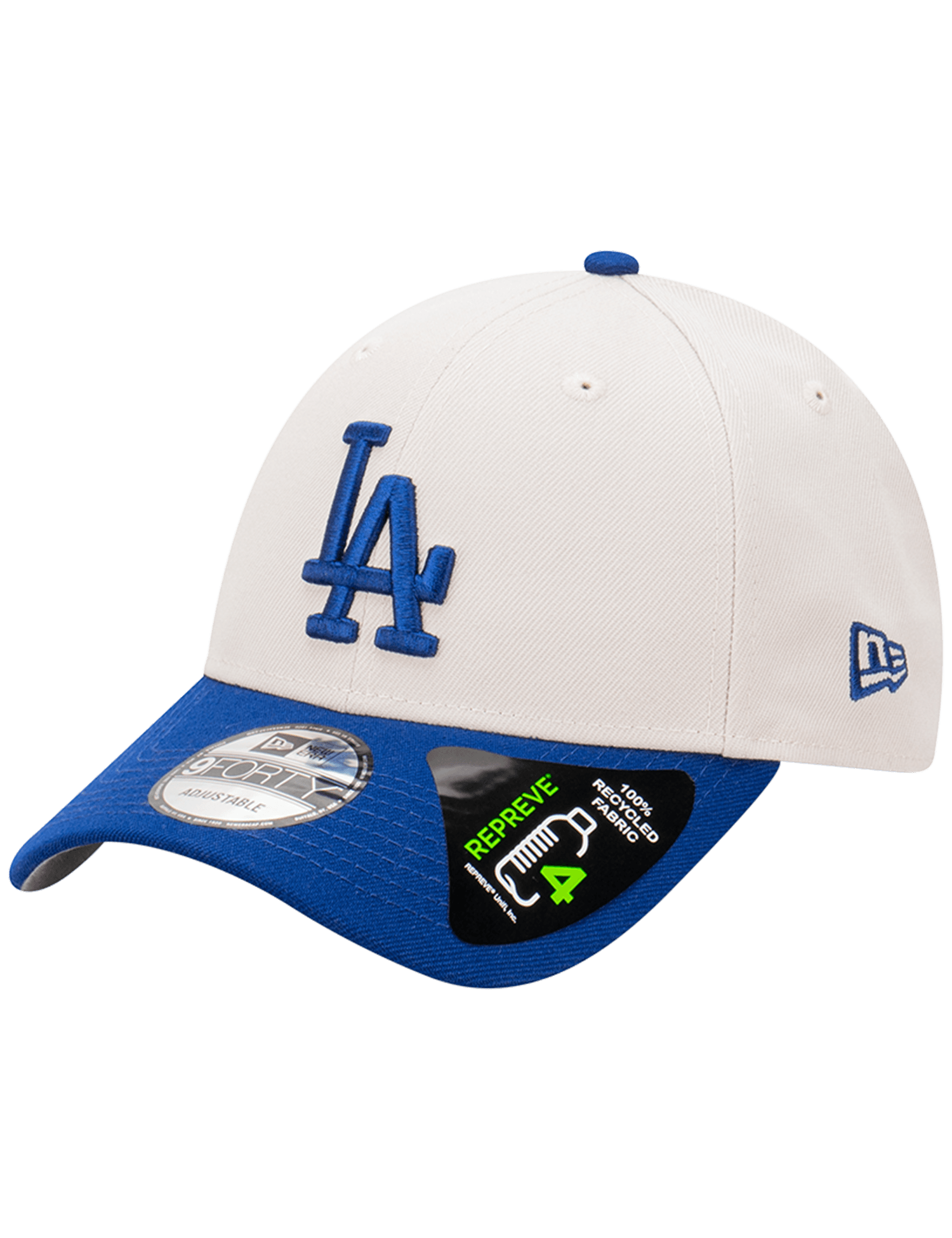 New Era Caps Los Angeles Dodgers New Era MLB Team 2 Tone Repreve 9FORTY Strapback Hat - Stone