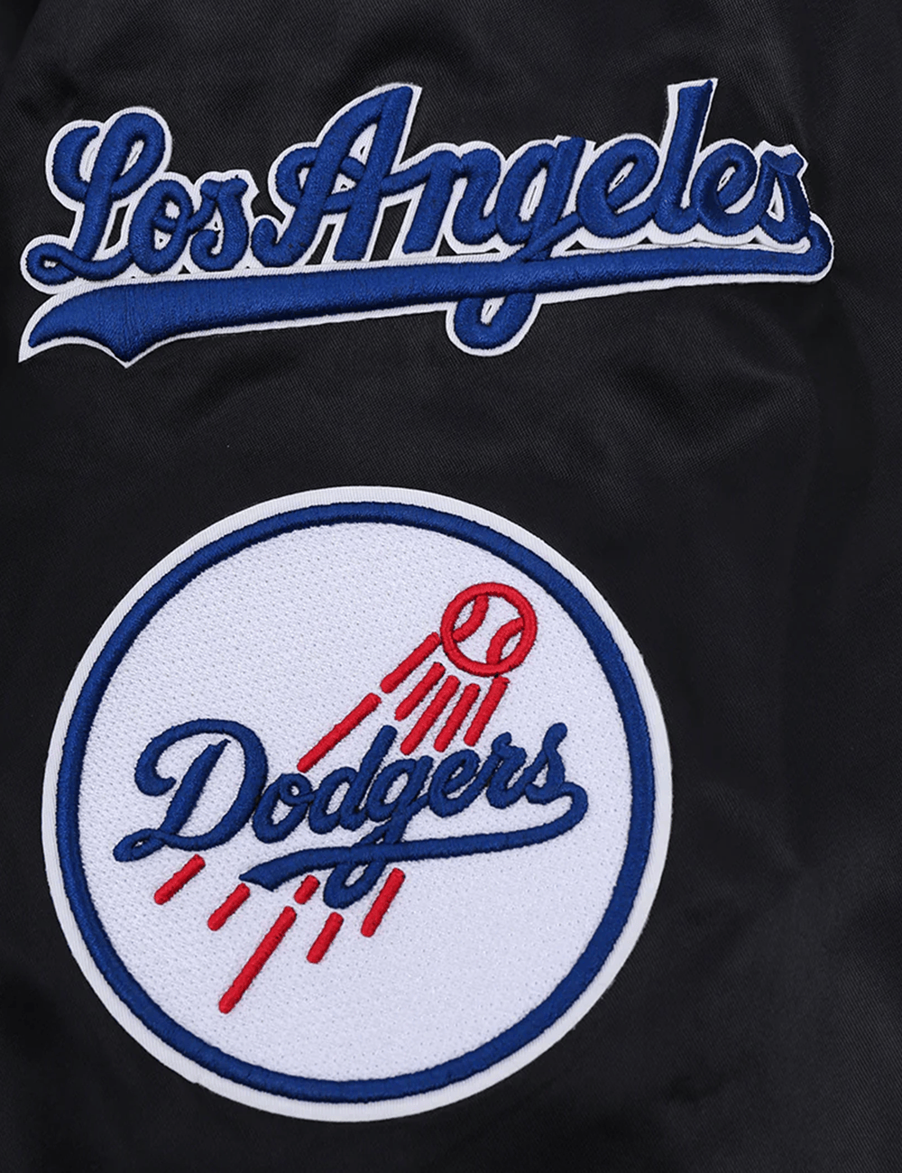 Pro Standard Jackets Los Angeles Dodgers Pro Standard MLB Old English Lightweight Satin Jacket - Black