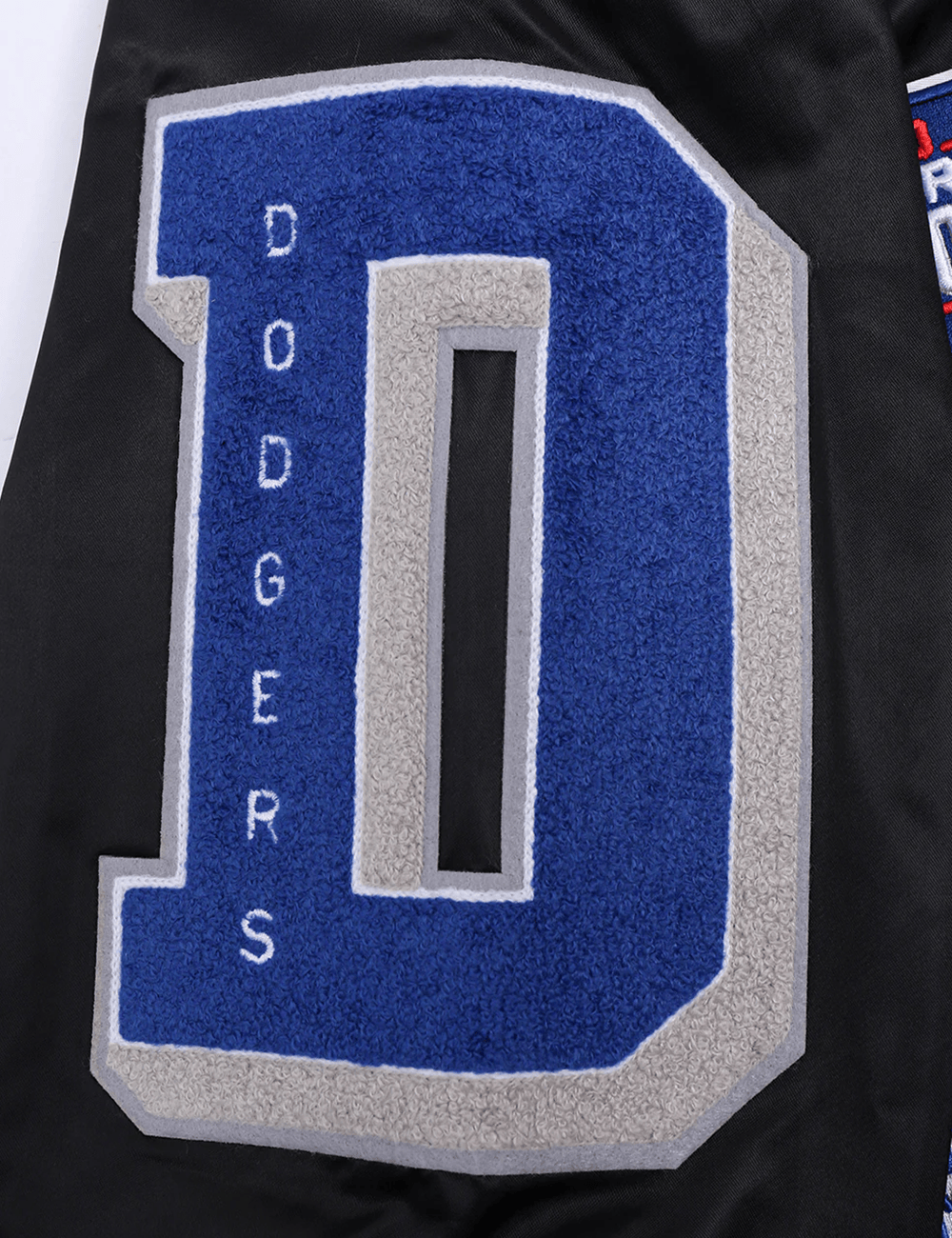Pro Standard Jackets Los Angeles Dodgers Pro Standard MLB Old English Lightweight Satin Jacket - Black
