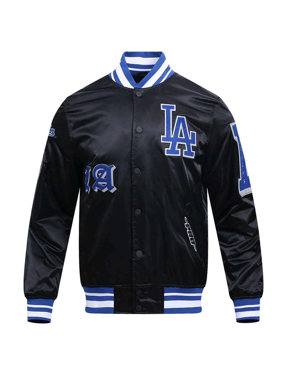 Pro Standard Jackets Los Angeles Dodgers Pro Standard MLB Old English Lightweight Satin Jacket - Black