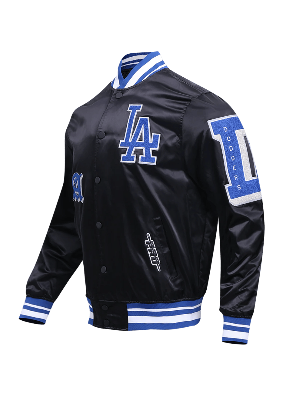 Pro Standard Jackets Los Angeles Dodgers Pro Standard MLB Old English Lightweight Satin Jacket - Black