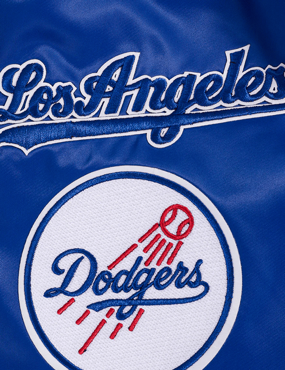 Pro Standard Jackets Los Angeles Dodgers Pro Standard MLB Old English Lightweight Satin Jacket - Blue