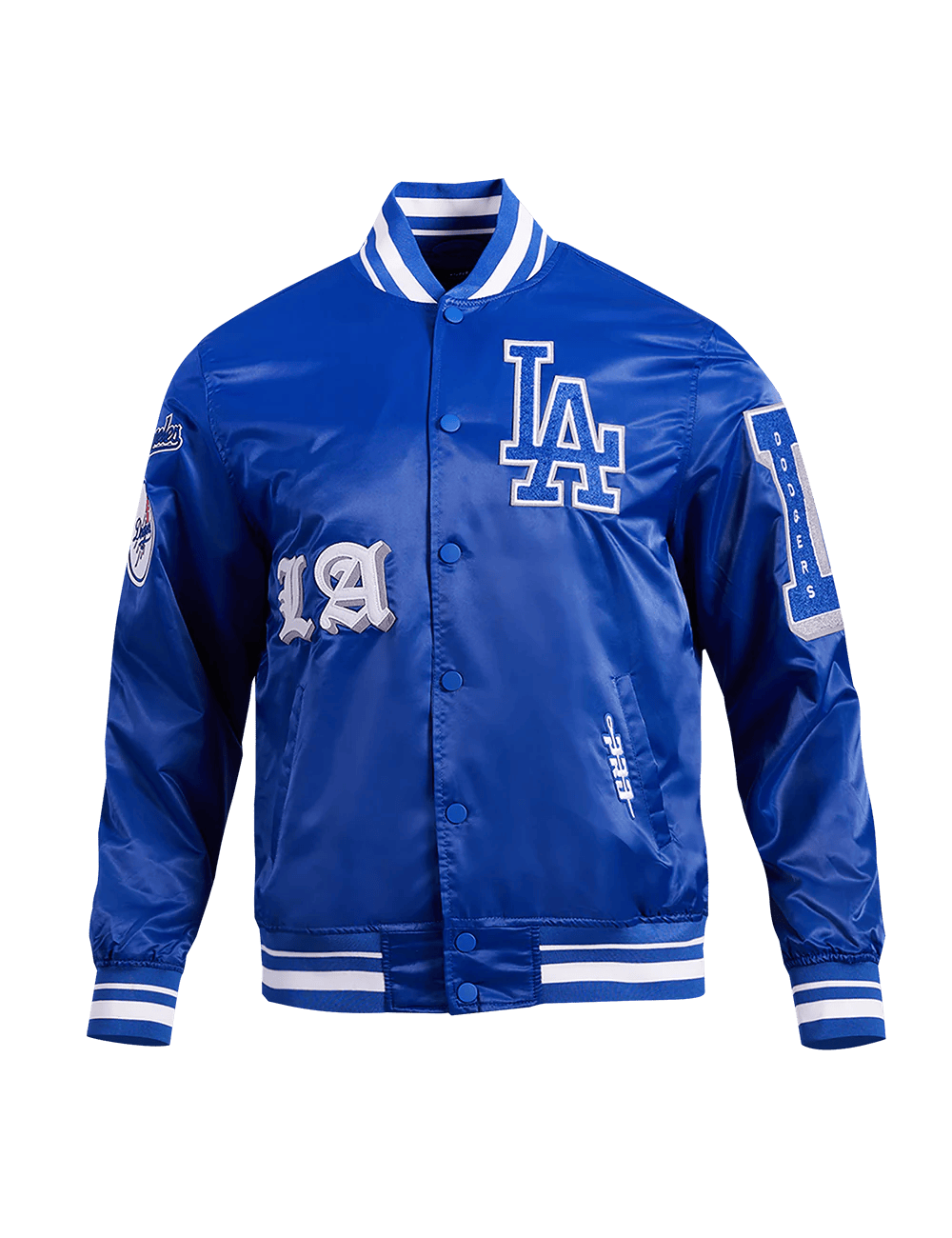 Pro Standard Jackets Los Angeles Dodgers Pro Standard MLB Old English Lightweight Satin Jacket - Blue