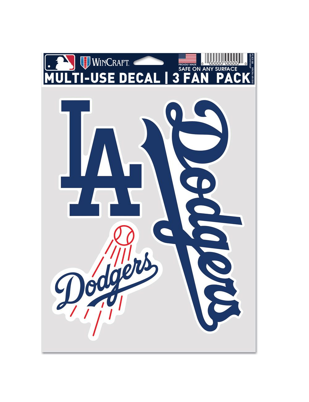 Wincraft Accessories Los Angeles Dodgers Wincraft MLB Multi Use Decal 3 Pack Set