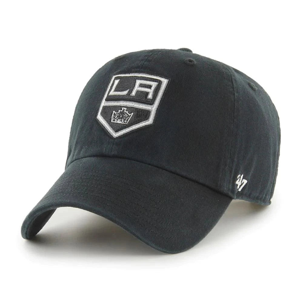 47 Brand Caps Los Angeles Kings '47 NHL Team Clean Up Strapback Hat - Black