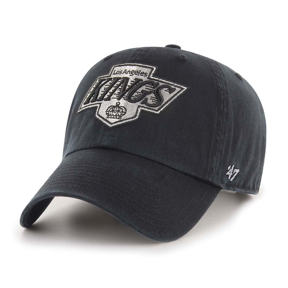 47 Brand Caps Los Angeles Kings '47 NHL Vintage Clean Up Strapback Hat - Black