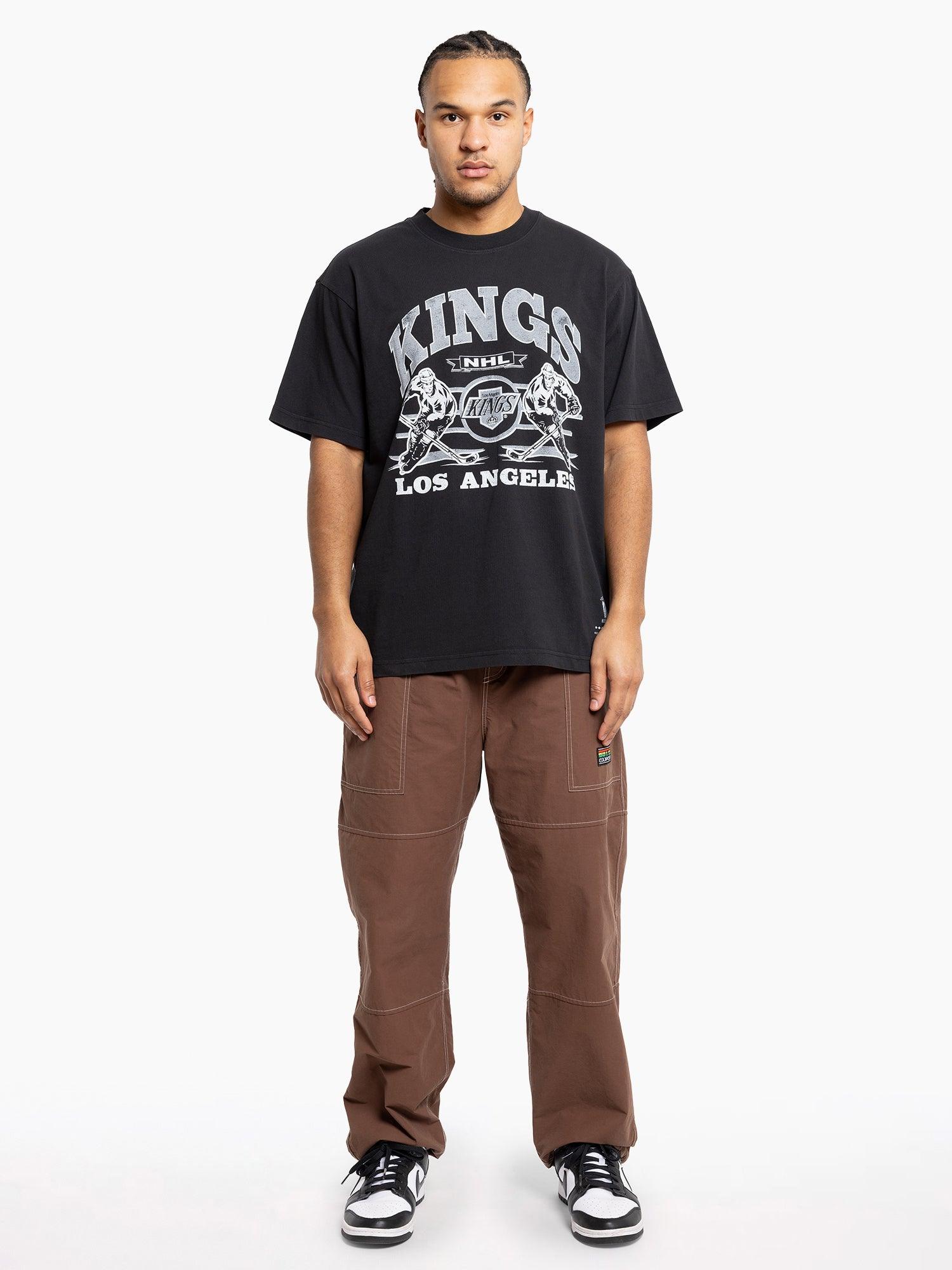 Mitchell And Ness T-Shirts Los Angeles Kings Mitchell & Ness NHL Blast Vintage T-Shirt - Faded Black