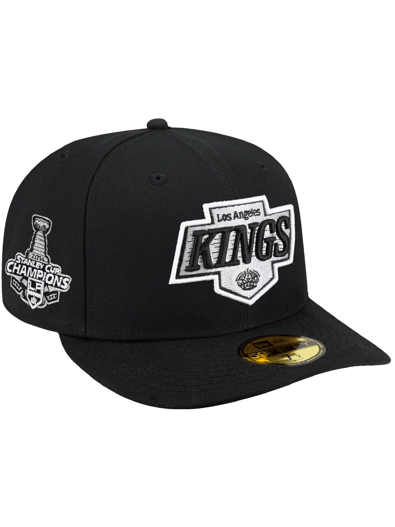 New Era Caps Los Angeles Kings New Era NHL 14 Champs 59FIFTY Pre-Curved Fitted Hat - Black