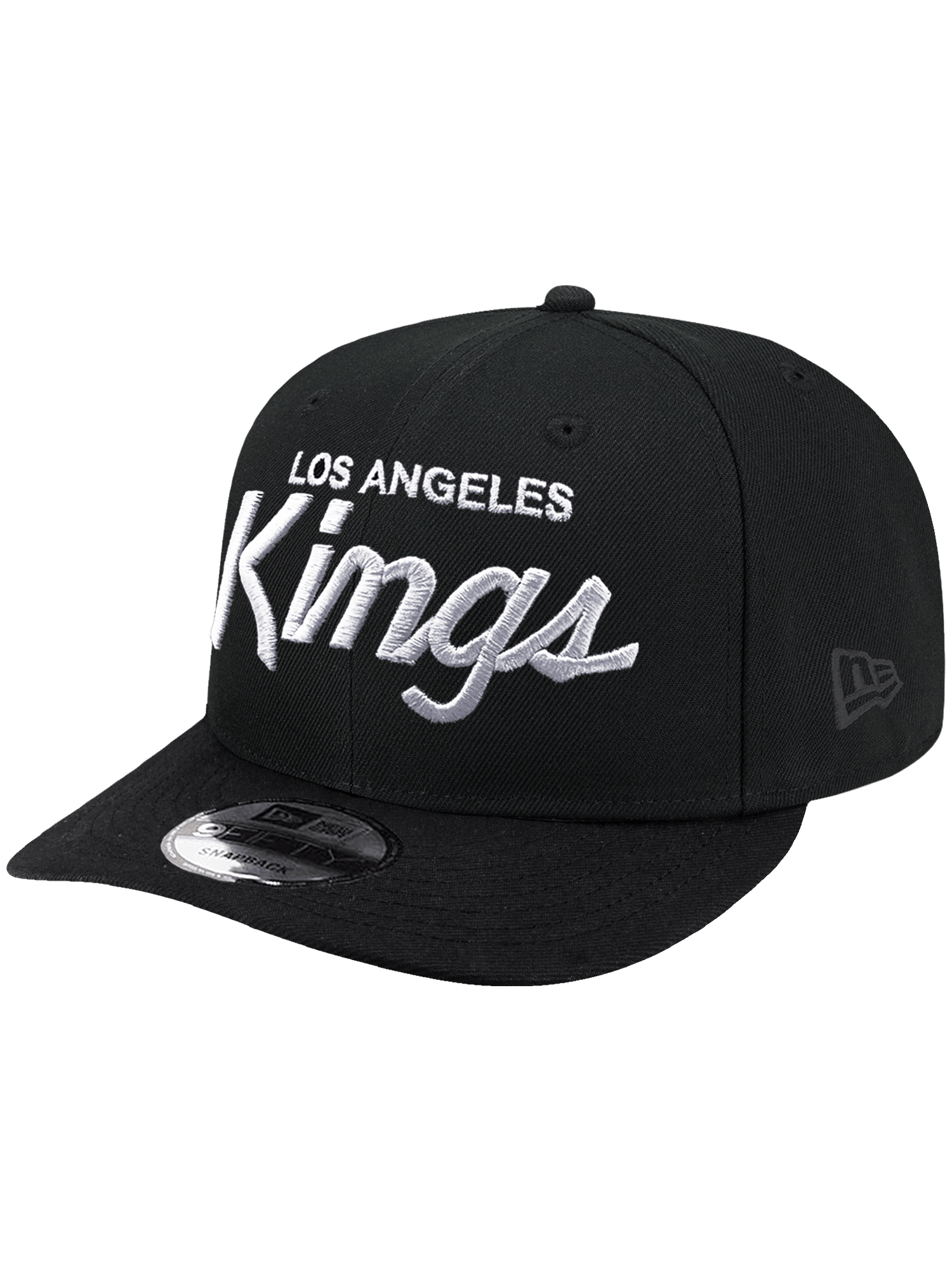 New Era Caps OSFA Los Angeles Kings New Era NHL Script Pre-Curved 9FIFTY Snapback Hat - Black