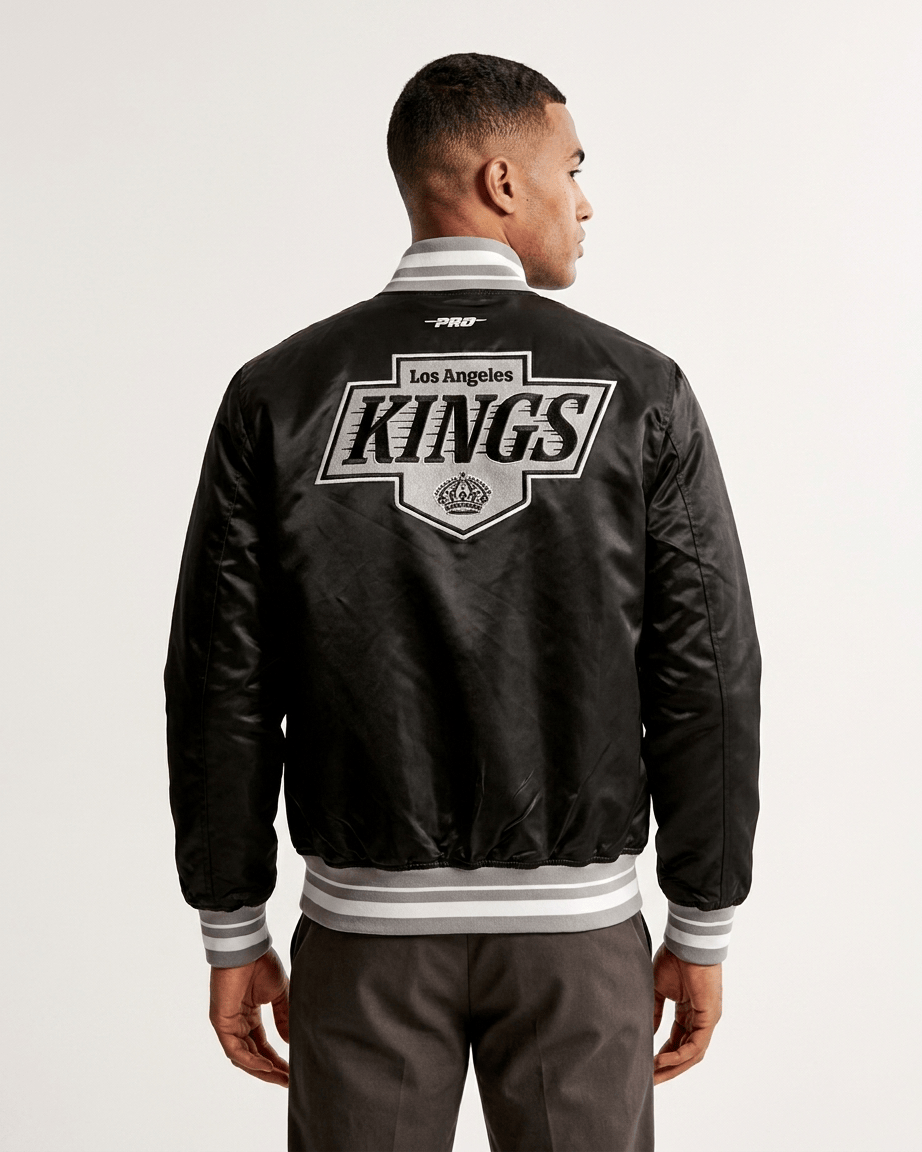 Pro Standard Jackets Los Angeles Kings Pro Standard NHL Retro Classic Lightweight Satin Jacket - Black