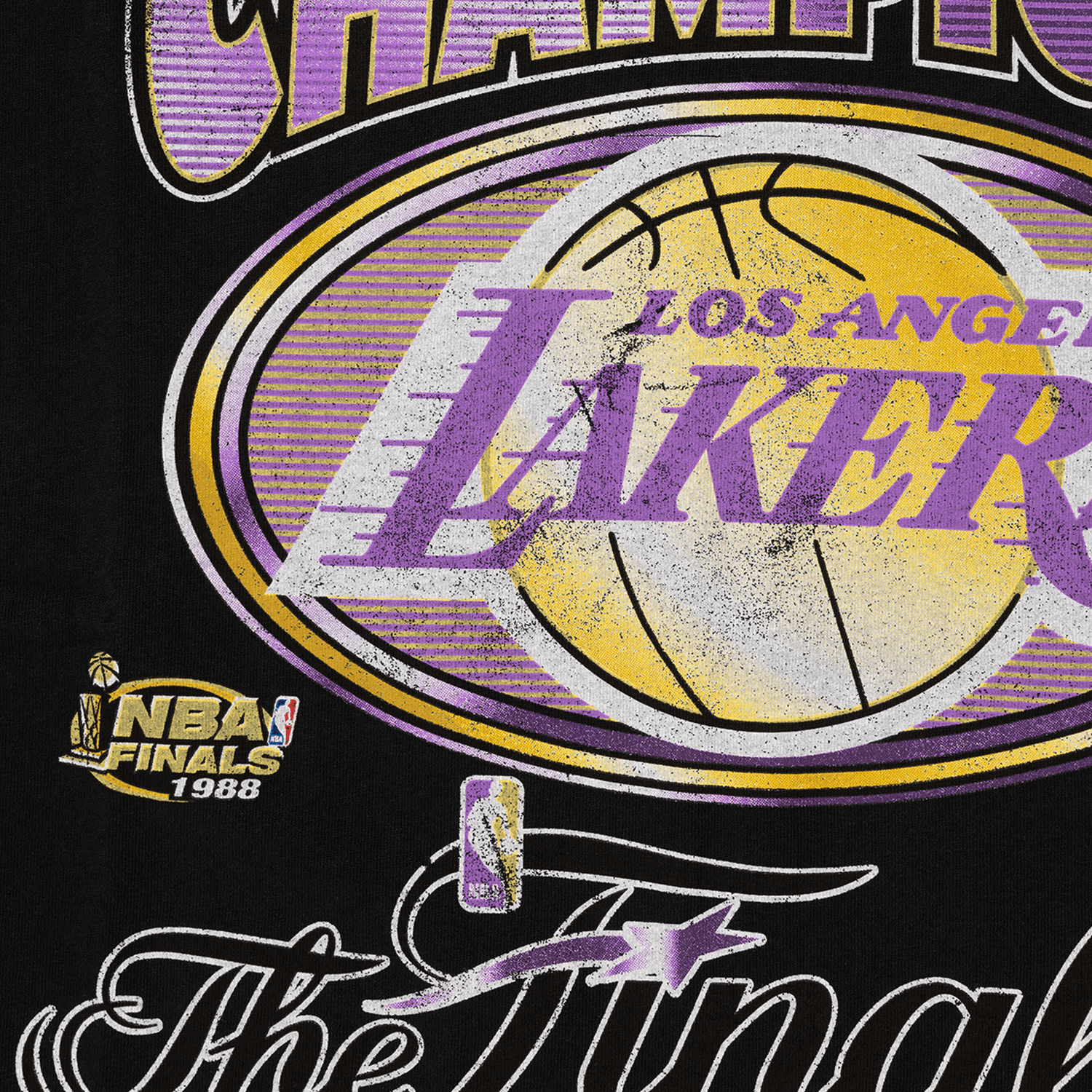 Mitchell And Ness T-Shirts Los Angeles Lakers Mitchell & Ness NBA 91 MW Vintage Muscle T-Shirt - Faded Black