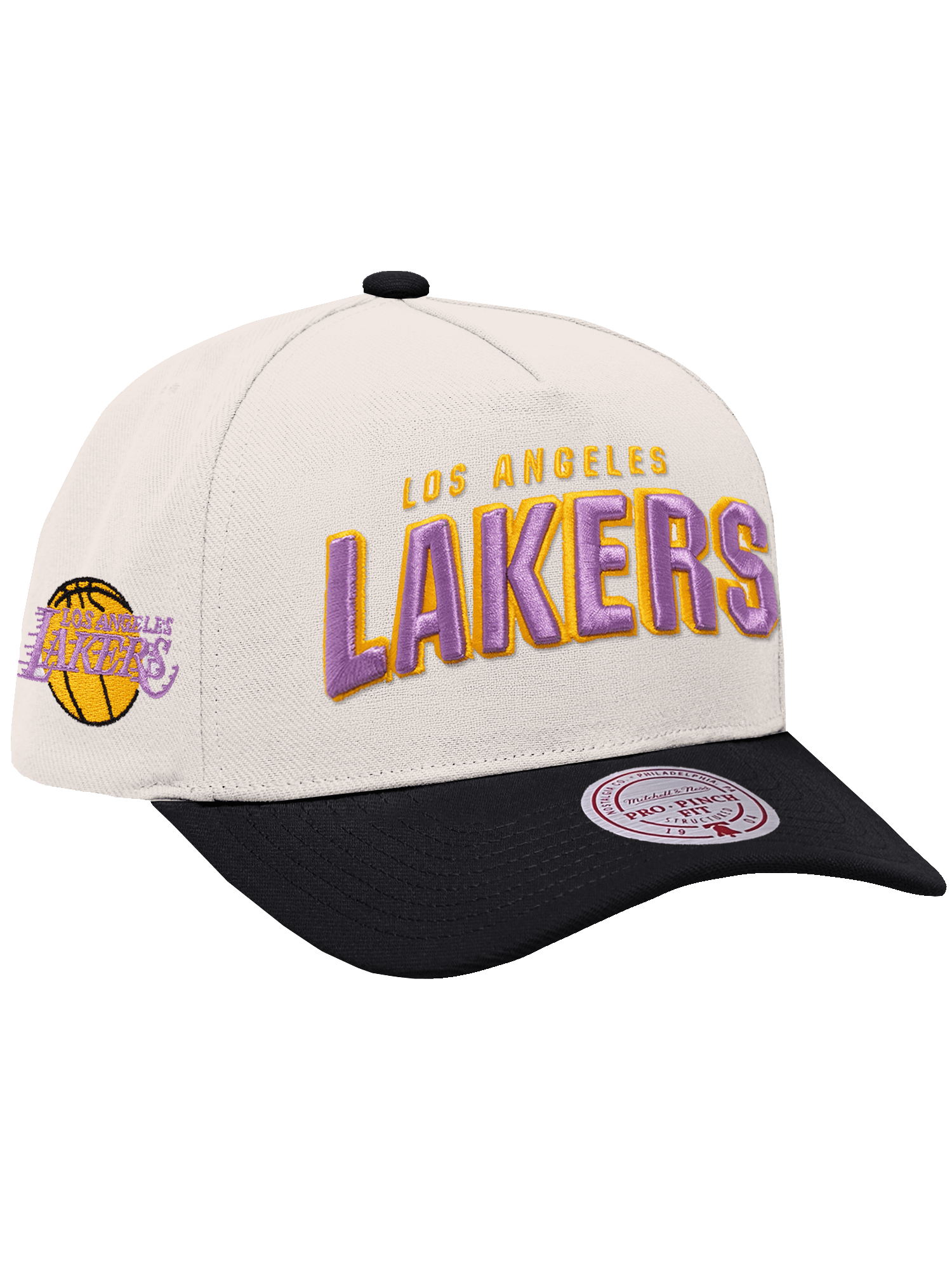 Mitchell And Ness Caps Los Angeles Lakers Mitchell & Ness NBA HWC Draft Day Pro Pinch Snapback Hat