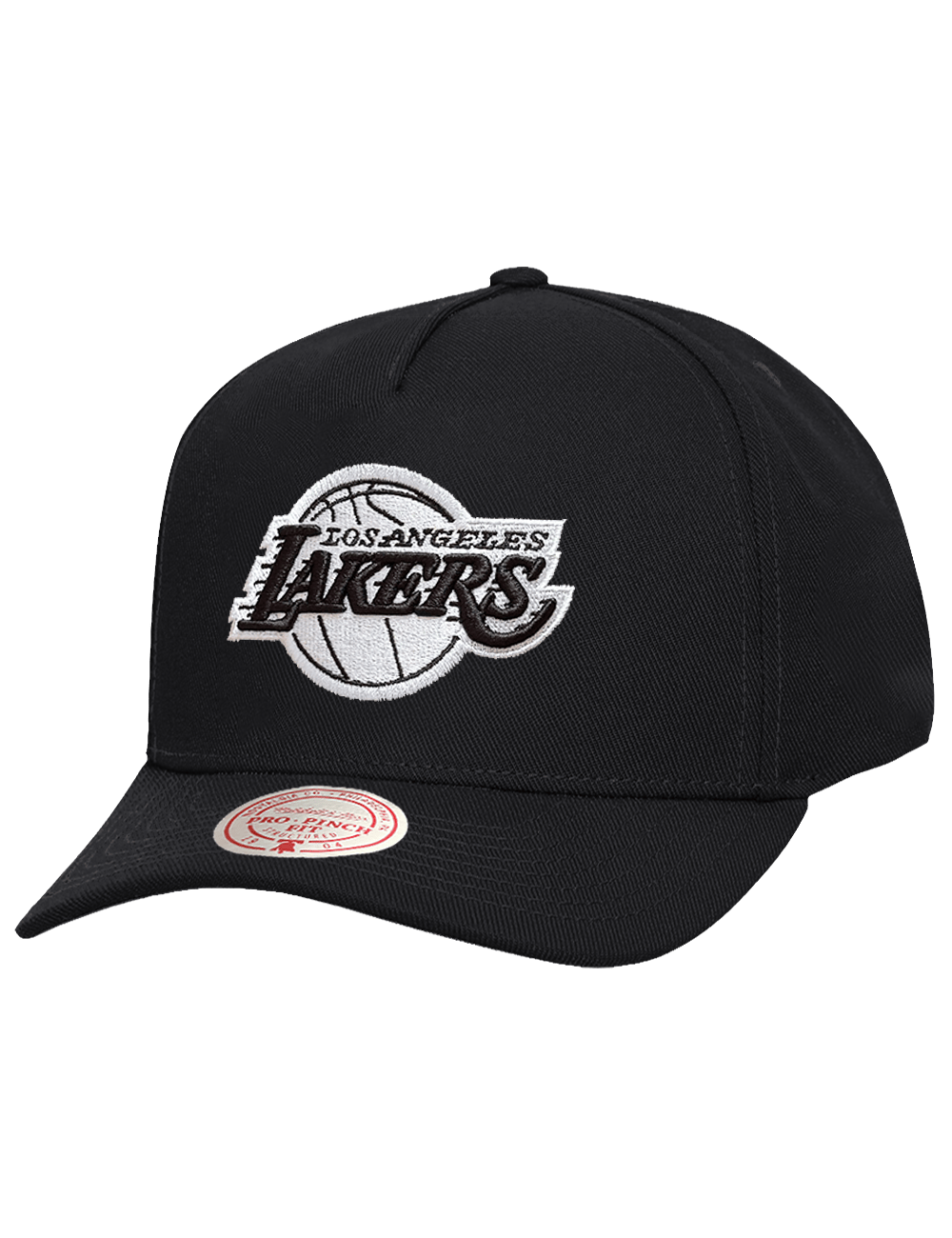 Mitchell And Ness Caps OSFM Los Angeles Lakers Mitchell & Ness NBA Mono Pro Pinch Snapback Hat - Black