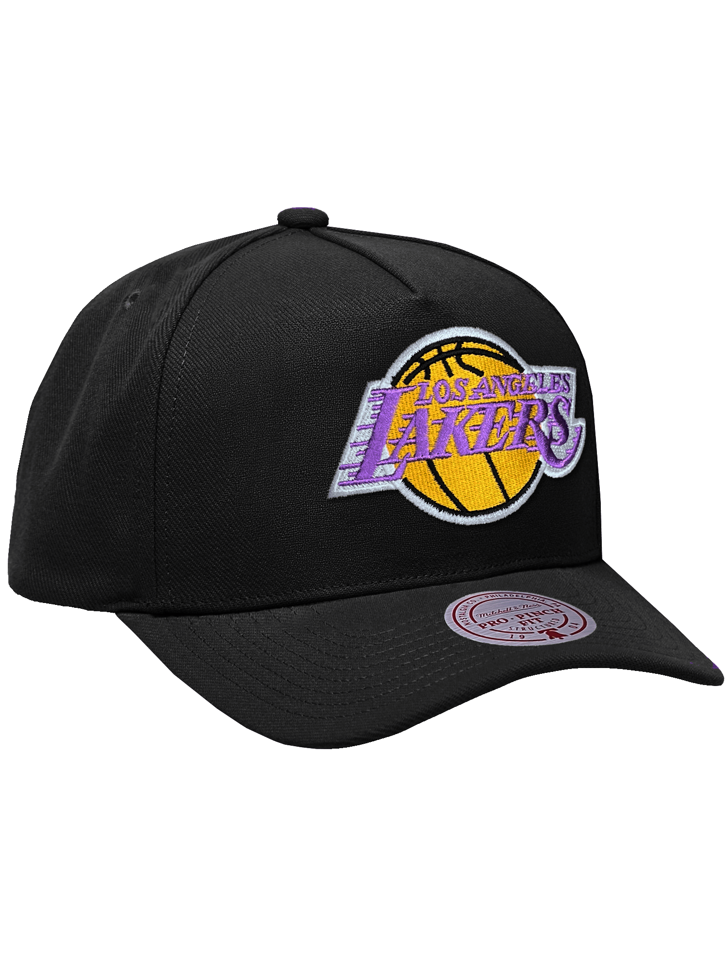 Mitchell And Ness Caps Los Angeles Lakers Mitchell & Ness NBA Pro Pinch Snapback Hat - Black