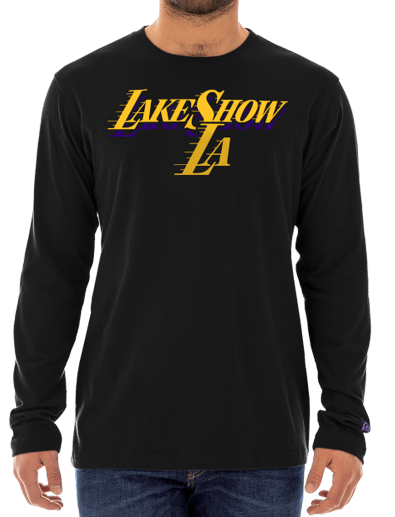New Era T-Shirts Los Angeles Lakers New Era NBA 24-25 City Edition Long Sleeve T-Shirt - Black