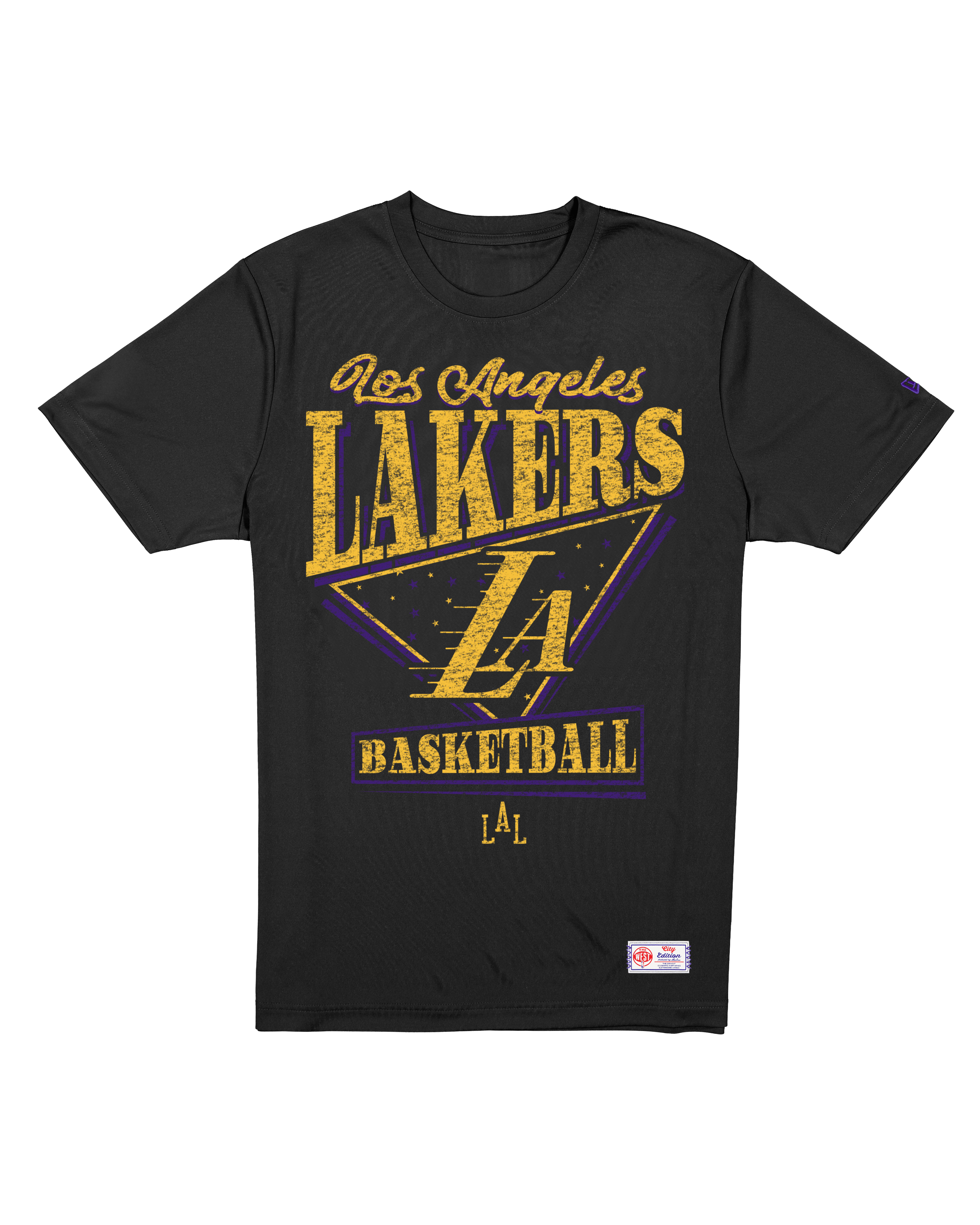 New Era T-Shirts Los Angeles Lakers New Era NBA 25-26 City Edition Distressed T-Shirt