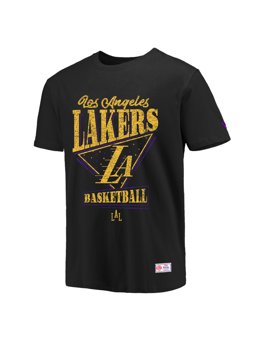 New Era T-Shirts Los Angeles Lakers New Era NBA 25-26 City Edition Distressed T-Shirt