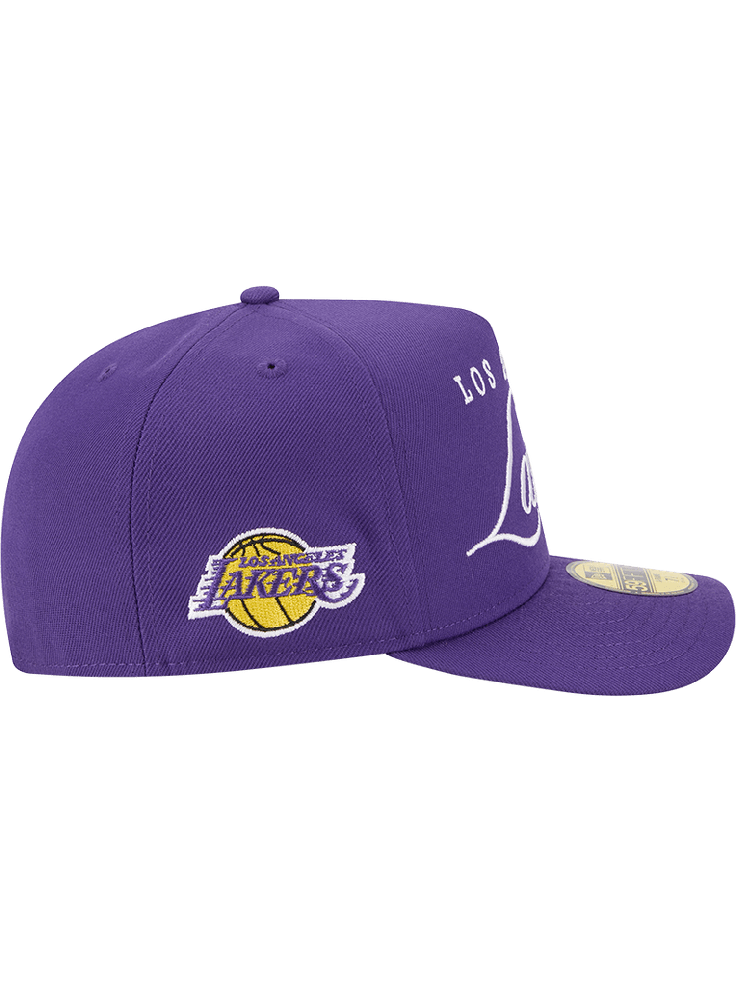 New Era Caps Los Angeles Lakers New Era NBA 25 Draft 59FIFTY A-Frame Pre-Curved Fitted Hat - Purple