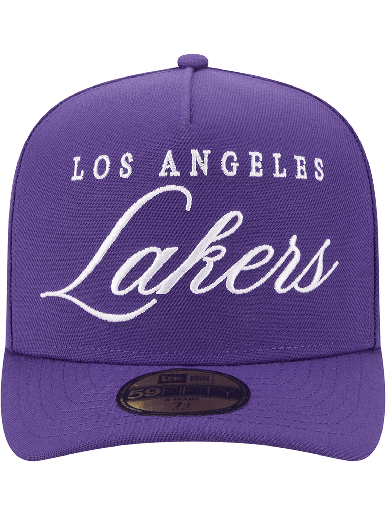 New Era Caps Los Angeles Lakers New Era NBA 25 Draft 59FIFTY A-Frame Pre-Curved Fitted Hat - Purple
