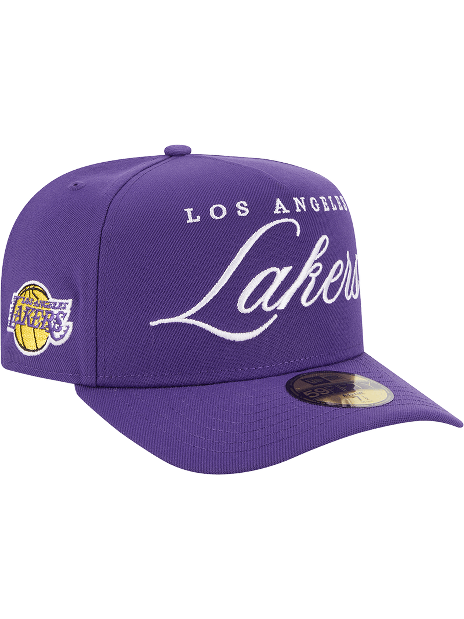 New Era Caps Los Angeles Lakers New Era NBA 25 Draft 59FIFTY A-Frame Pre-Curved Fitted Hat - Purple