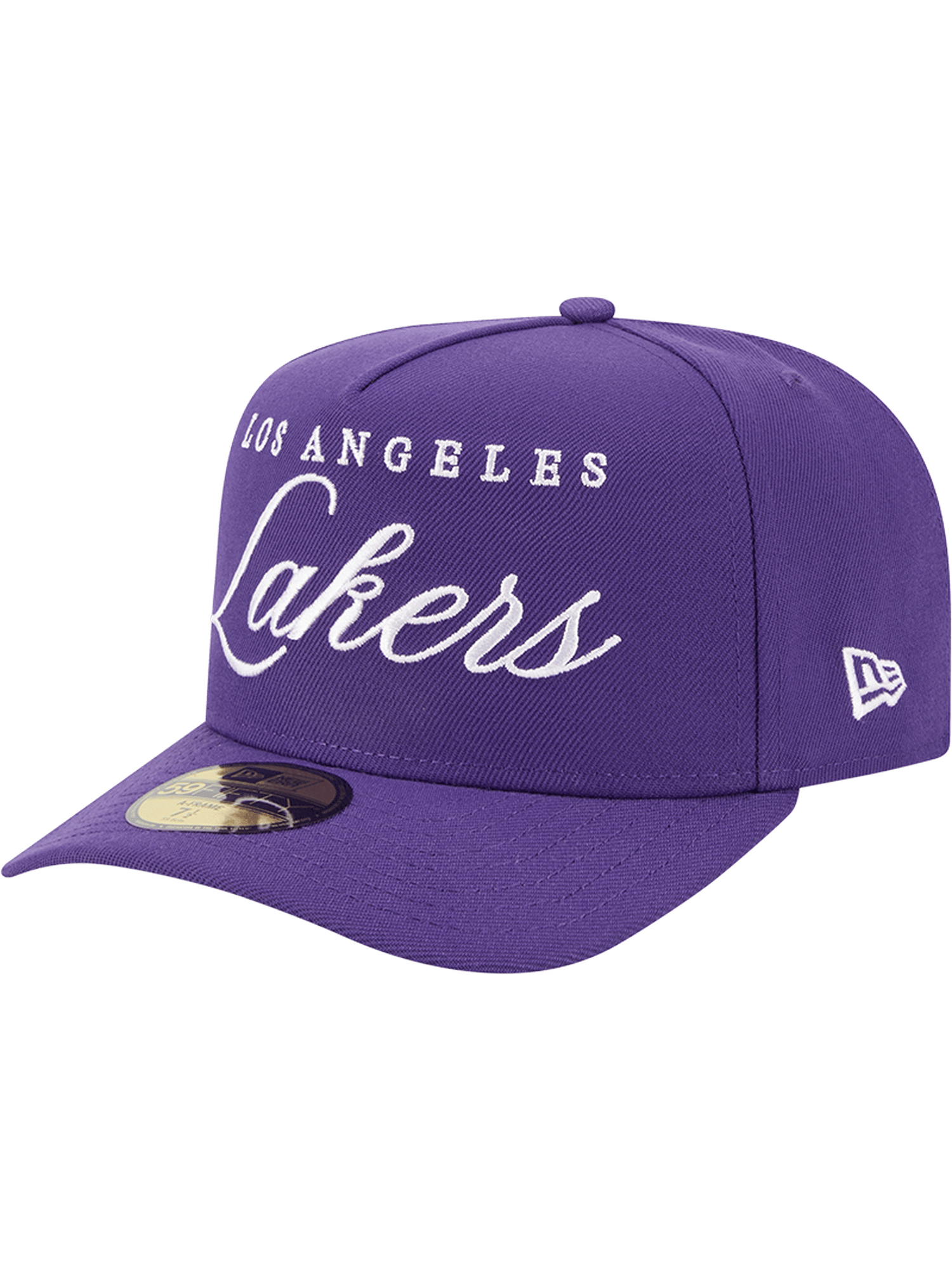 New Era Caps Los Angeles Lakers New Era NBA 25 Draft 59FIFTY A-Frame Pre-Curved Fitted Hat - Purple