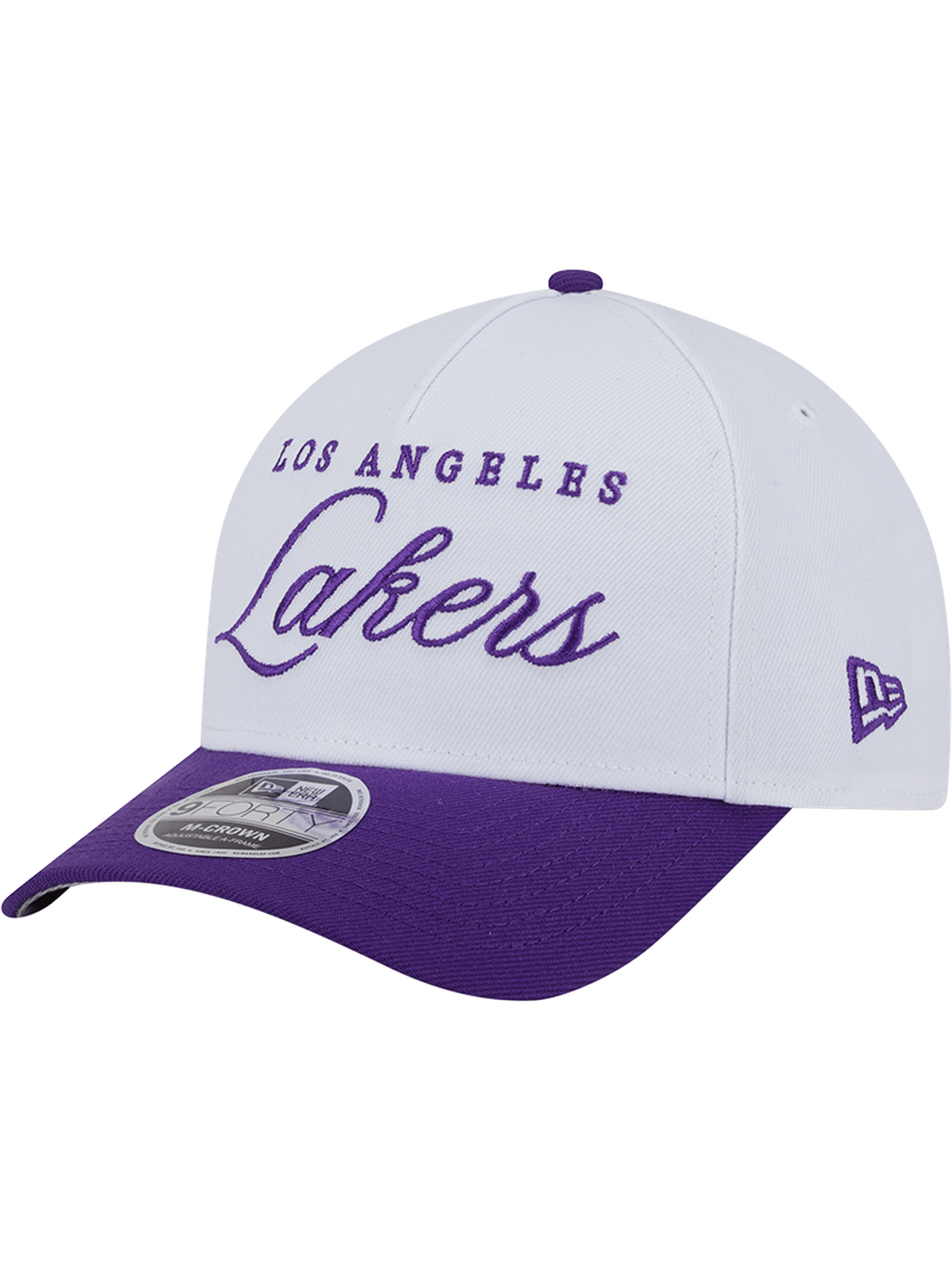 New Era Caps Los Angeles Lakers New Era NBA 25 Draft 9FORTY M-Crown A-Frame Snapback Hat - White