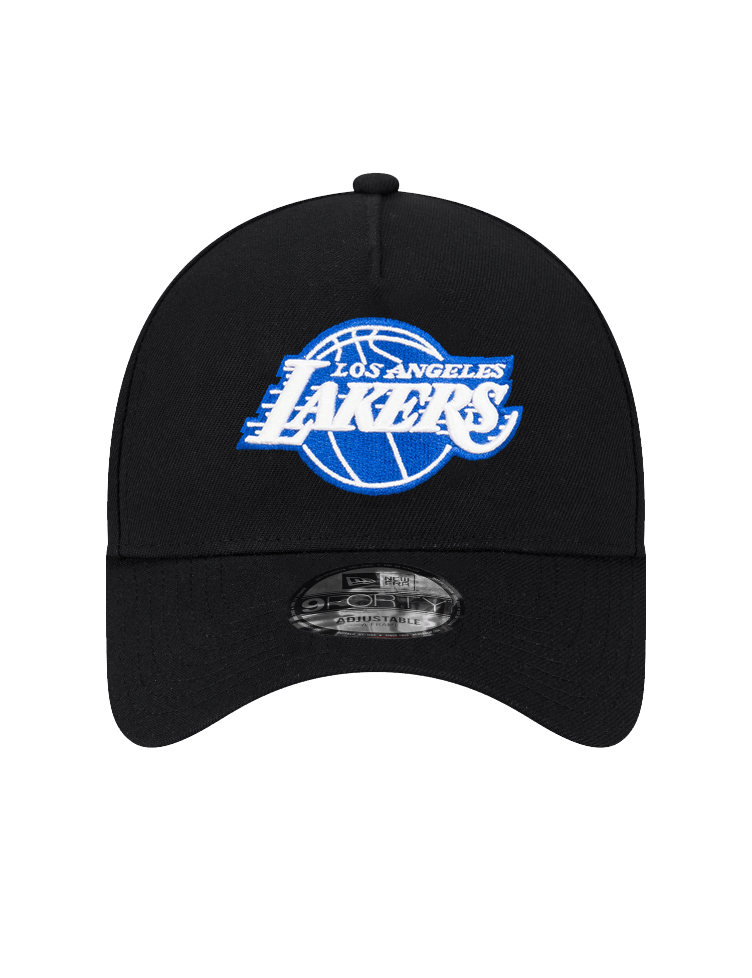 New Era Caps Los Angeles Lakers New Era NBA 9FORTY Royal Outline A-Frame Snapback Hat - Black