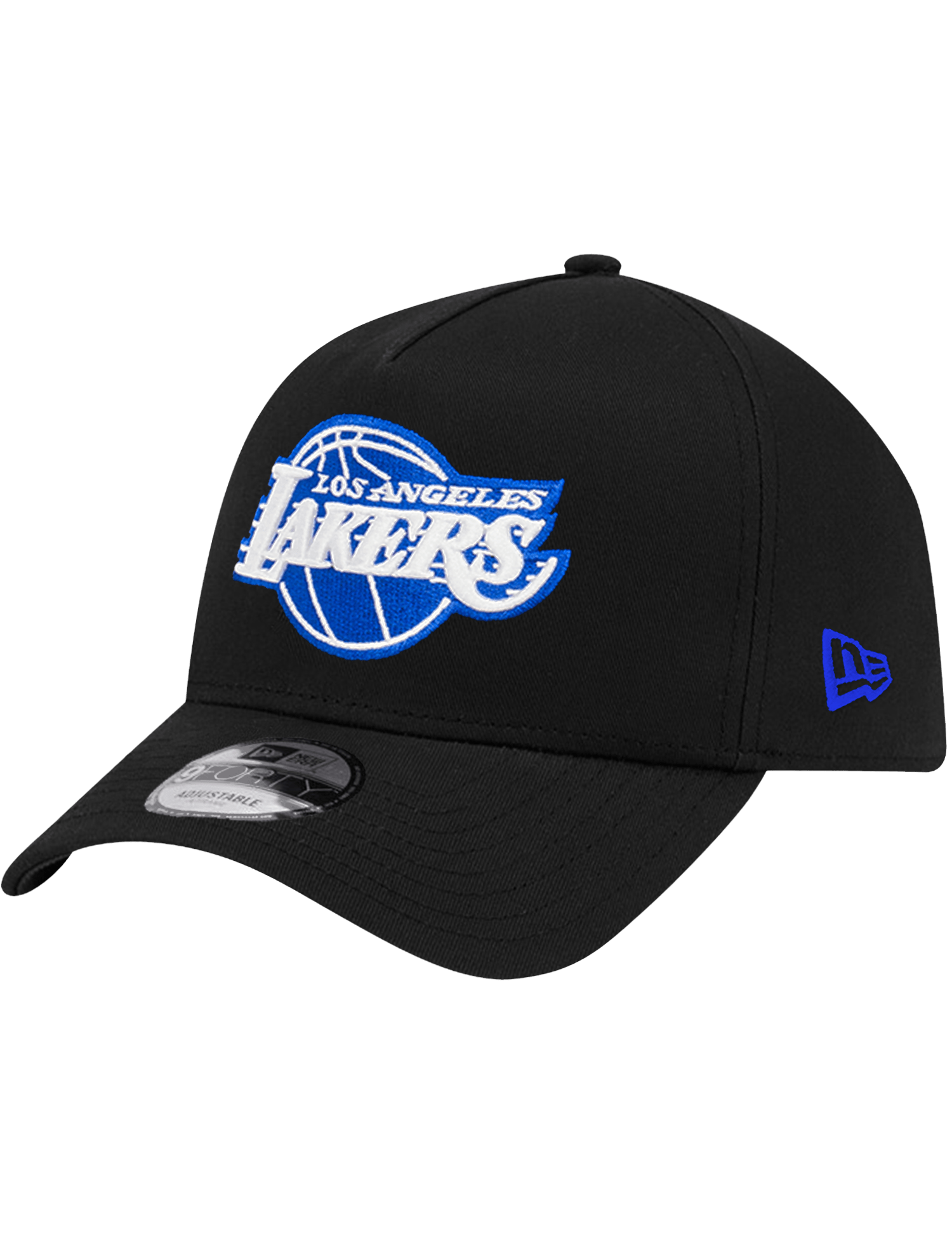 New Era Caps Los Angeles Lakers New Era NBA 9FORTY Royal Outline A-Frame Snapback Hat - Black