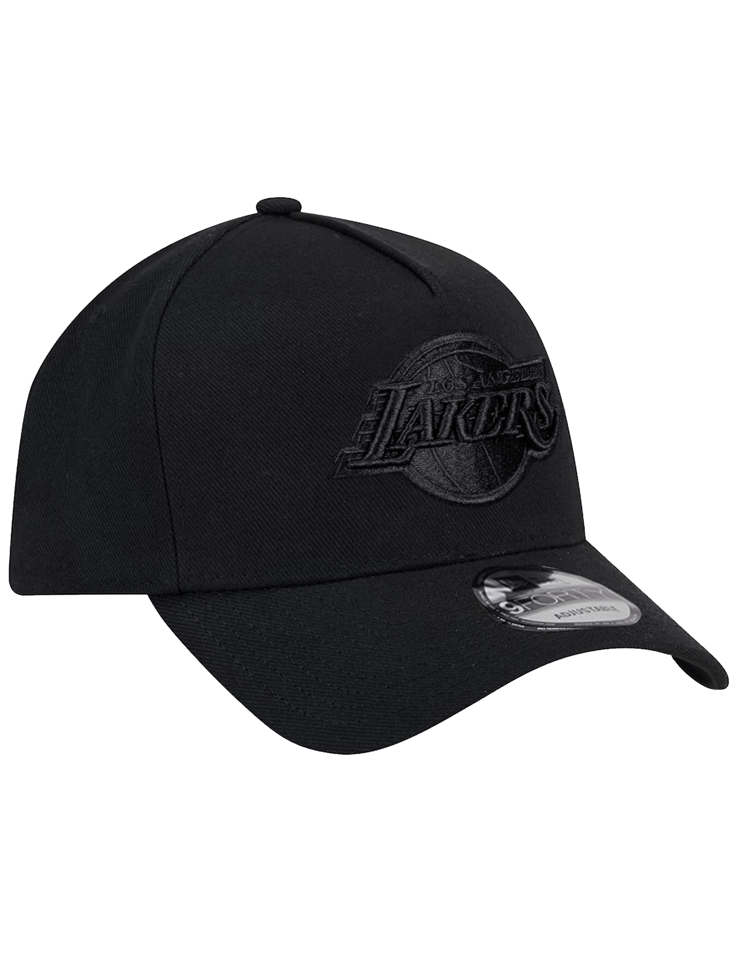 New Era Caps Los Angeles Lakers New Era NBA Black On Black 9FORTY A-Frame Snapback Hat