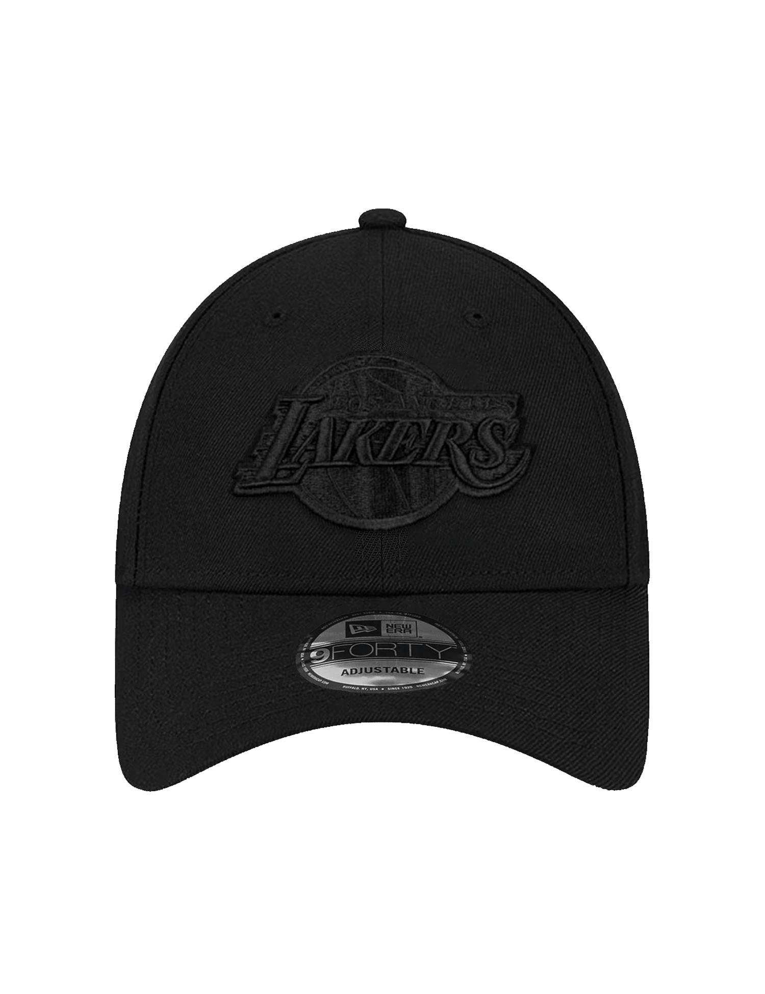 New Era Caps Los Angeles Lakers New Era NBA Black On Black 9FORTY Strapback Hat