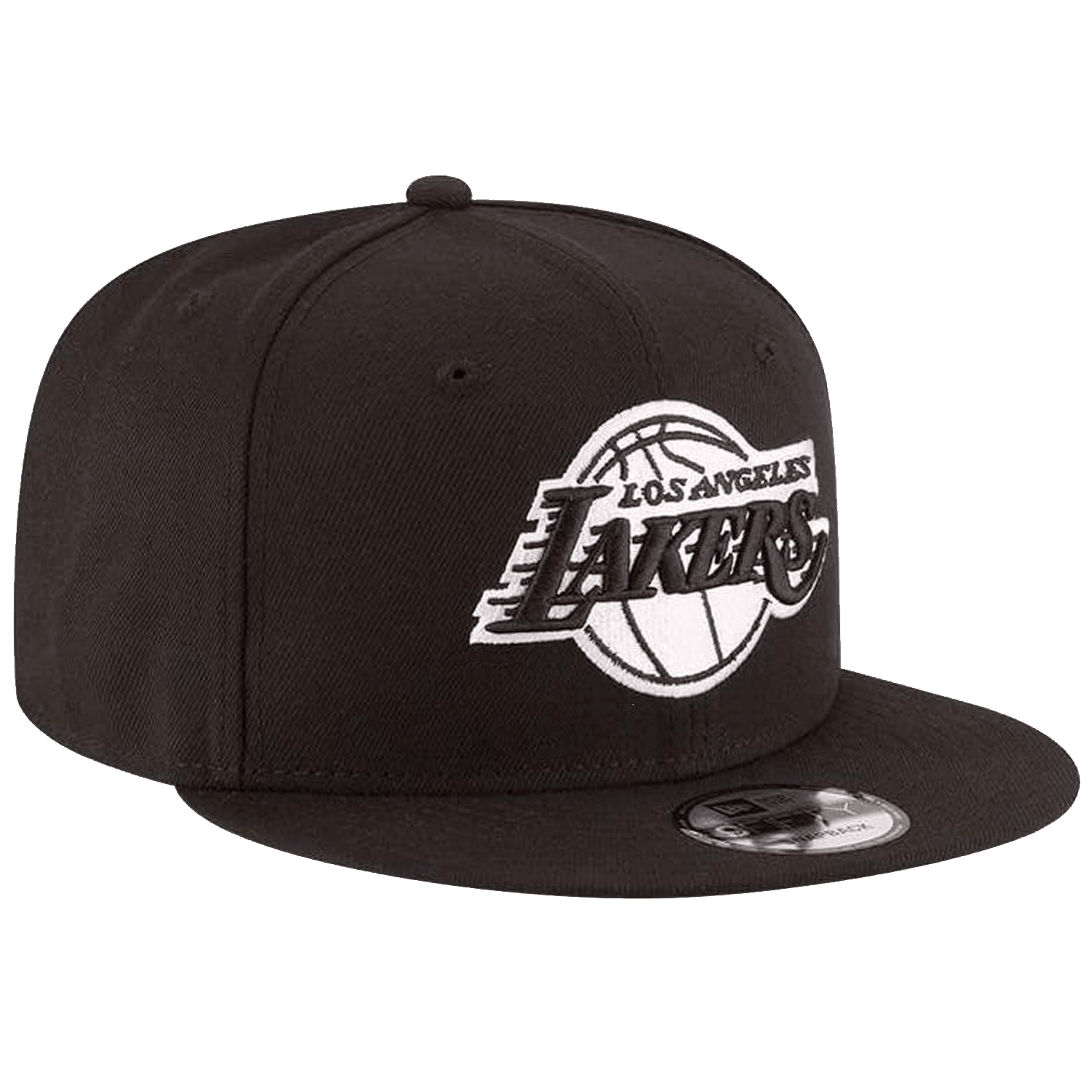 New Era Caps Los Angeles Lakers New Era NBA Black & White 9FIFTY Snapback Hat