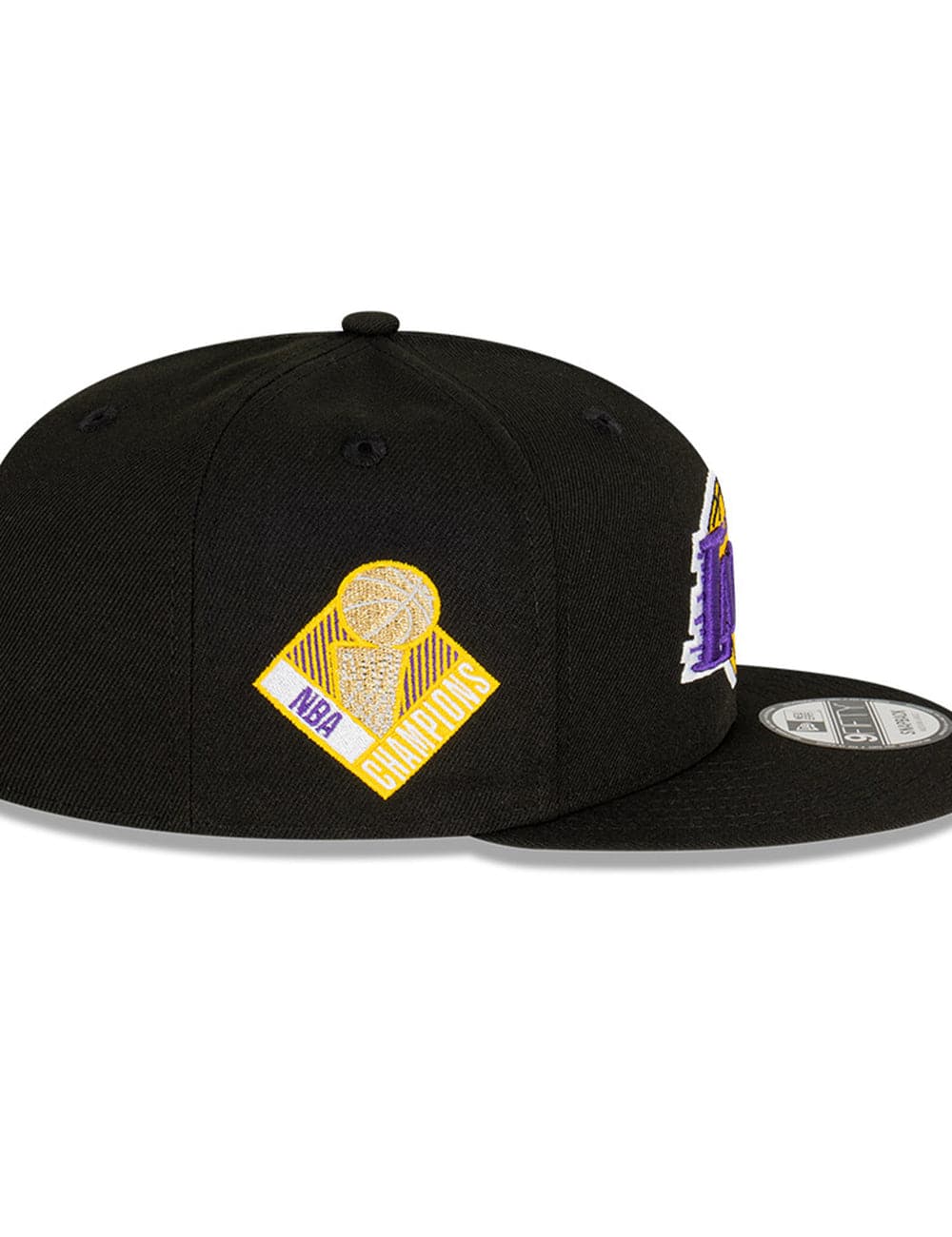 New Era Caps Los Angeles Lakers New Era NBA Champs Patch 9FIFTY Snapback Hat - Black