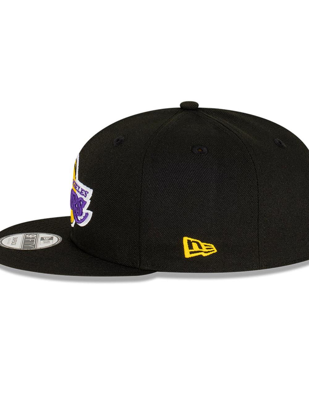 New Era Caps Los Angeles Lakers New Era NBA Champs Patch 9FIFTY Snapback Hat - Black