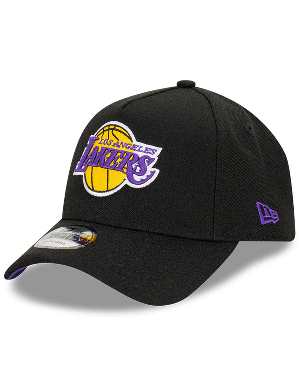 New Era Caps Los Angeles Lakers New Era NBA Champs Patch 9FORTY A-Frame Snapback Hat - Black