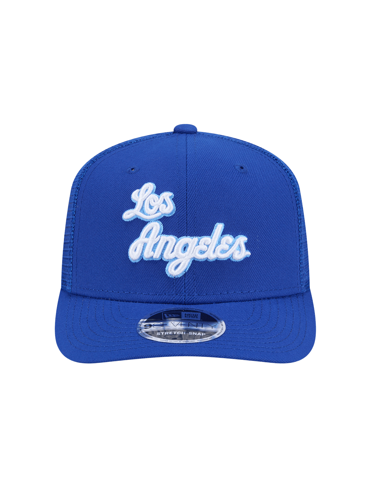 New Era Caps Los Angeles Lakers New Era NBA HWC 9SEVENTY Trucker Stretch Snapback Hat - Blue