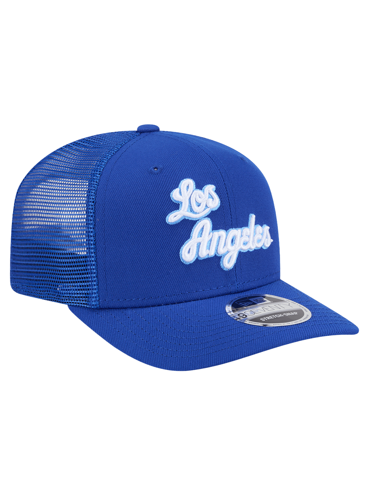 New Era Caps Los Angeles Lakers New Era NBA HWC 9SEVENTY Trucker Stretch Snapback Hat - Blue