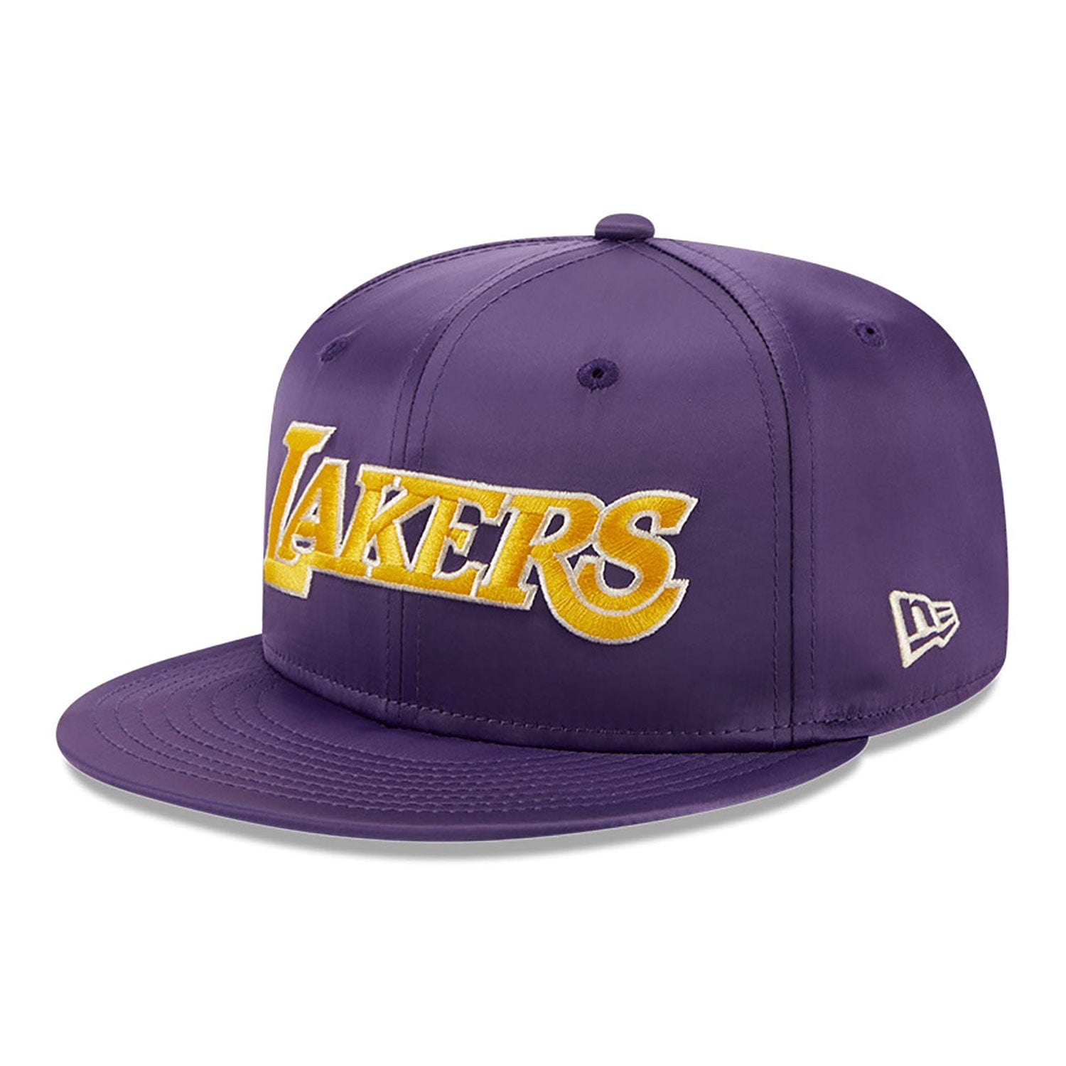 New Era Caps Los Angeles Lakers New Era NBA Satin Champs 9FIFTY Snapback Hat - Purple