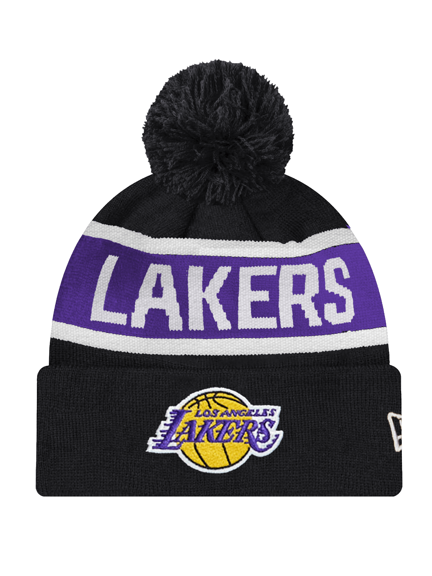 New Era Beanies Los Angeles Lakers New Era NBA Spell Out Knit Beanie - Black