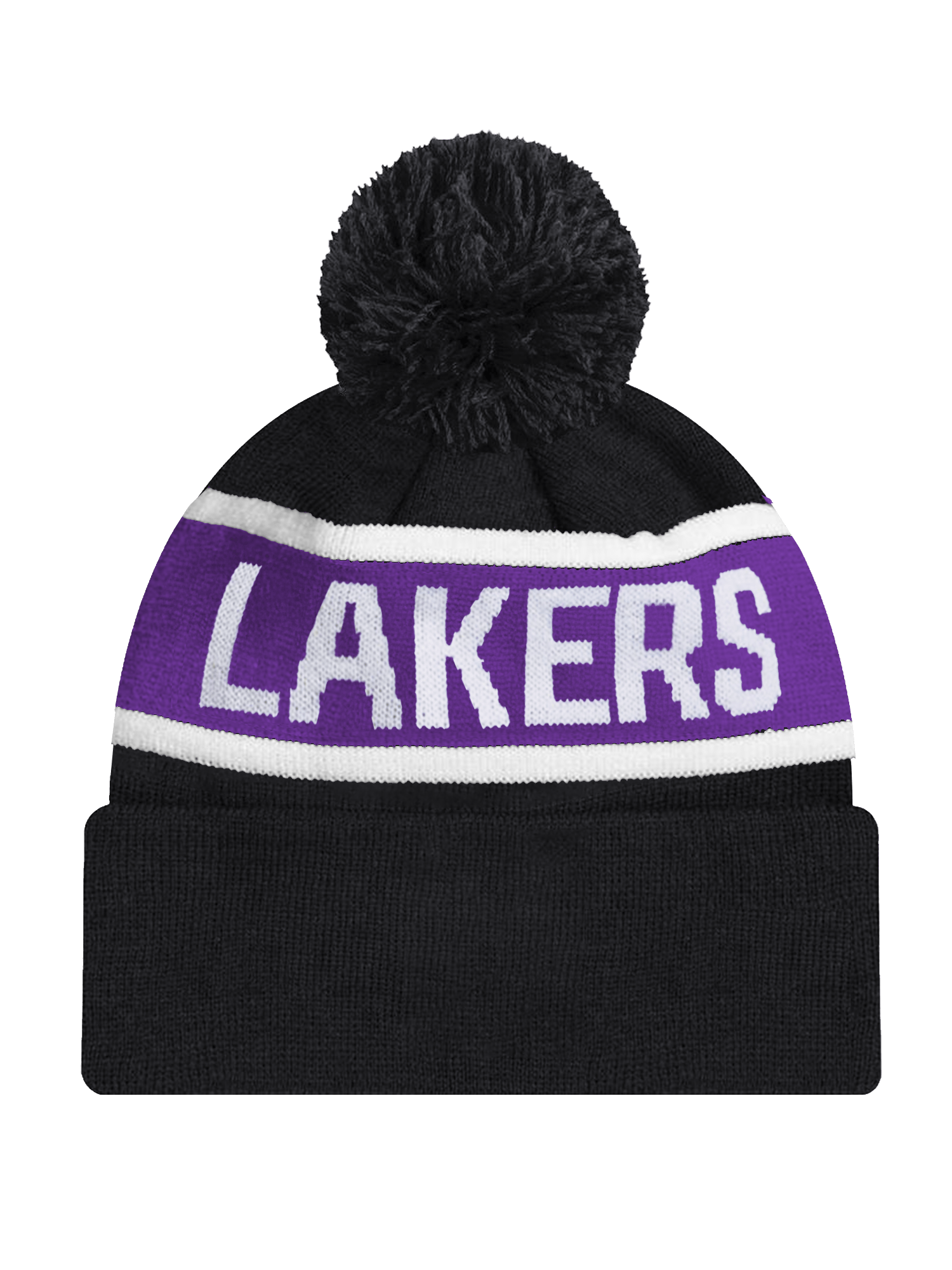 New Era Beanies Los Angeles Lakers New Era NBA Spell Out Knit Beanie - Black